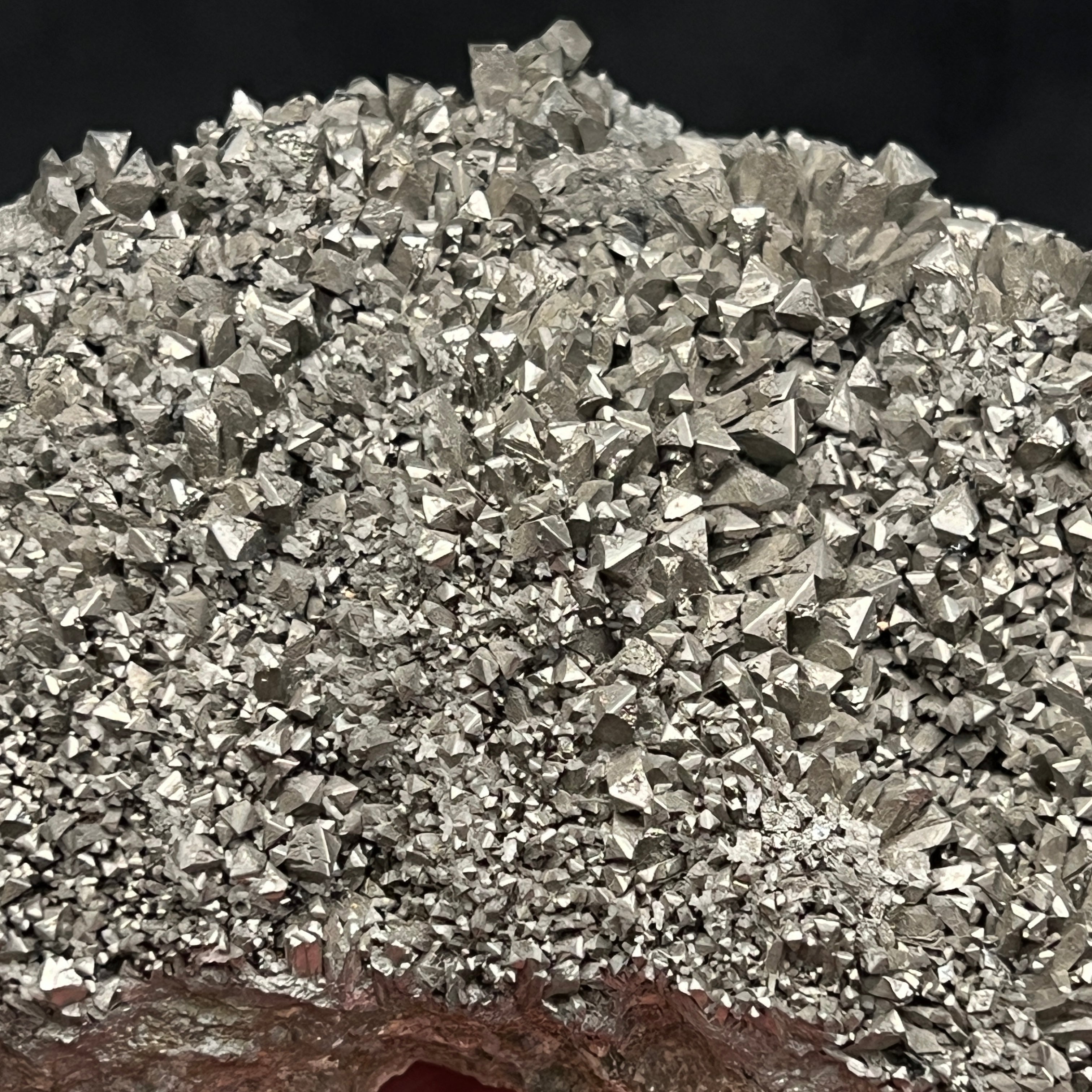 This outstanding plate of Arsenopyrite crystals is from the  Julcani Mine, Julcani District, Angares Province, Huancavelica, Peru.