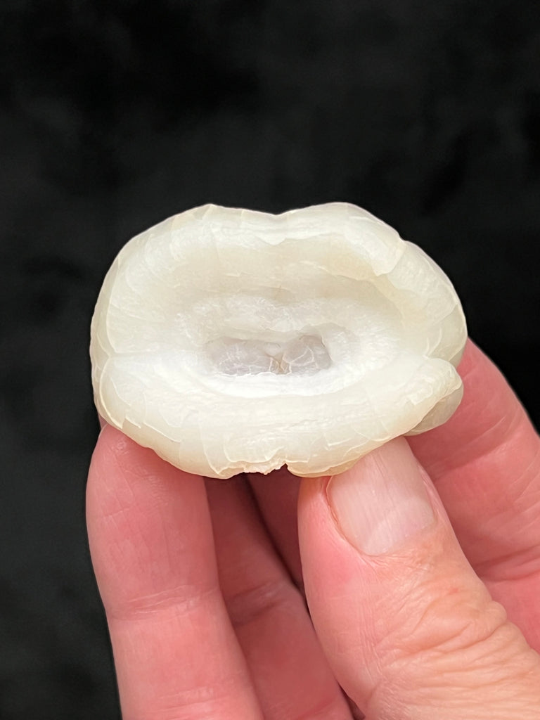 The overall shape of this example of a Chalcedony Cup is truly unique. This Quartz variety Chalcedony specimen is from a more recent find, the Green Fire Prospect, Cochise County, Arizona, U.S.A., near the Arizona and New Mexico border. 