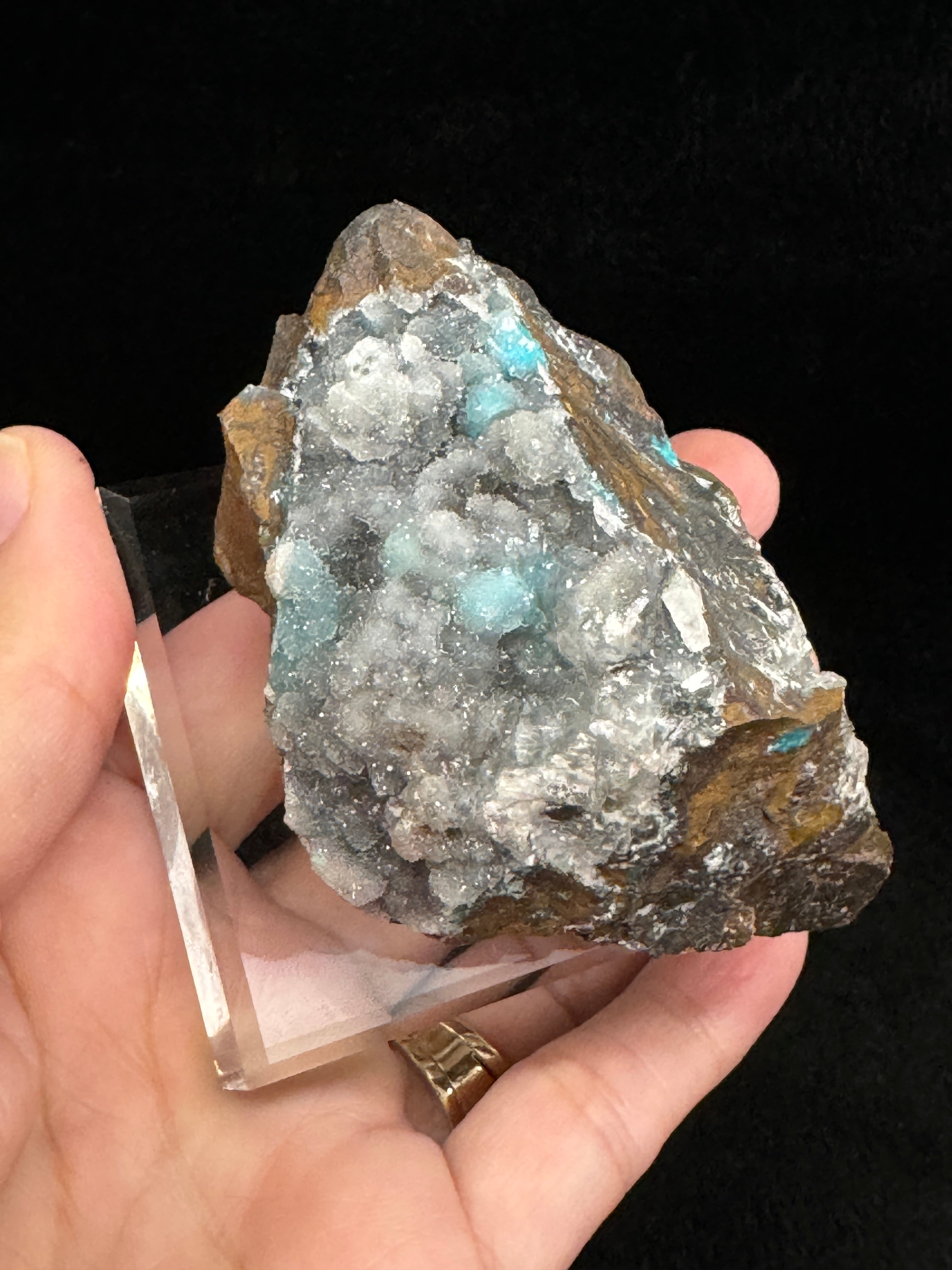Chrysocolla Crystal Druzy Chalcedony Lilly Mine, Peru Mineral 144grams; Beautiful Gift for Nature Lover / Mineral Collector.