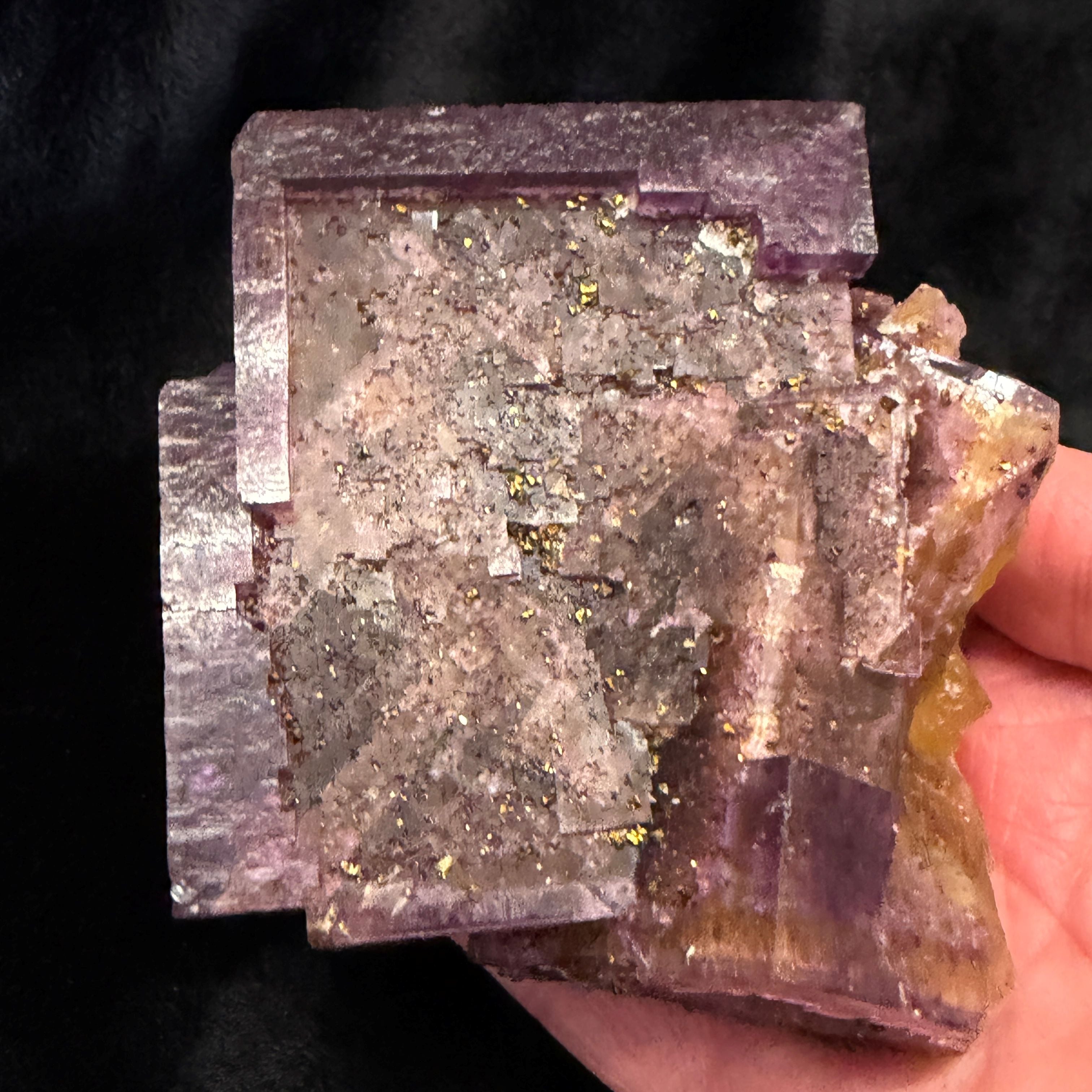 Rare cube Fluorite 1980's Minerva Mine