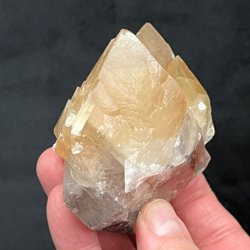 This excellent Mariposa Calcite specimen comes from a recently discovered pocket of the material found about 850 meters below the surface of the mine.