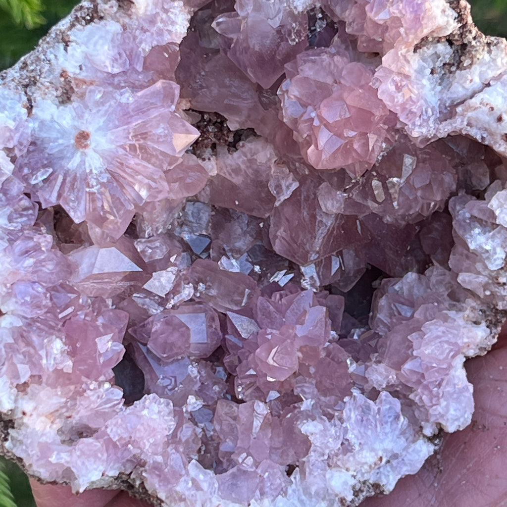 Up close of Pink Amethyst Crystals