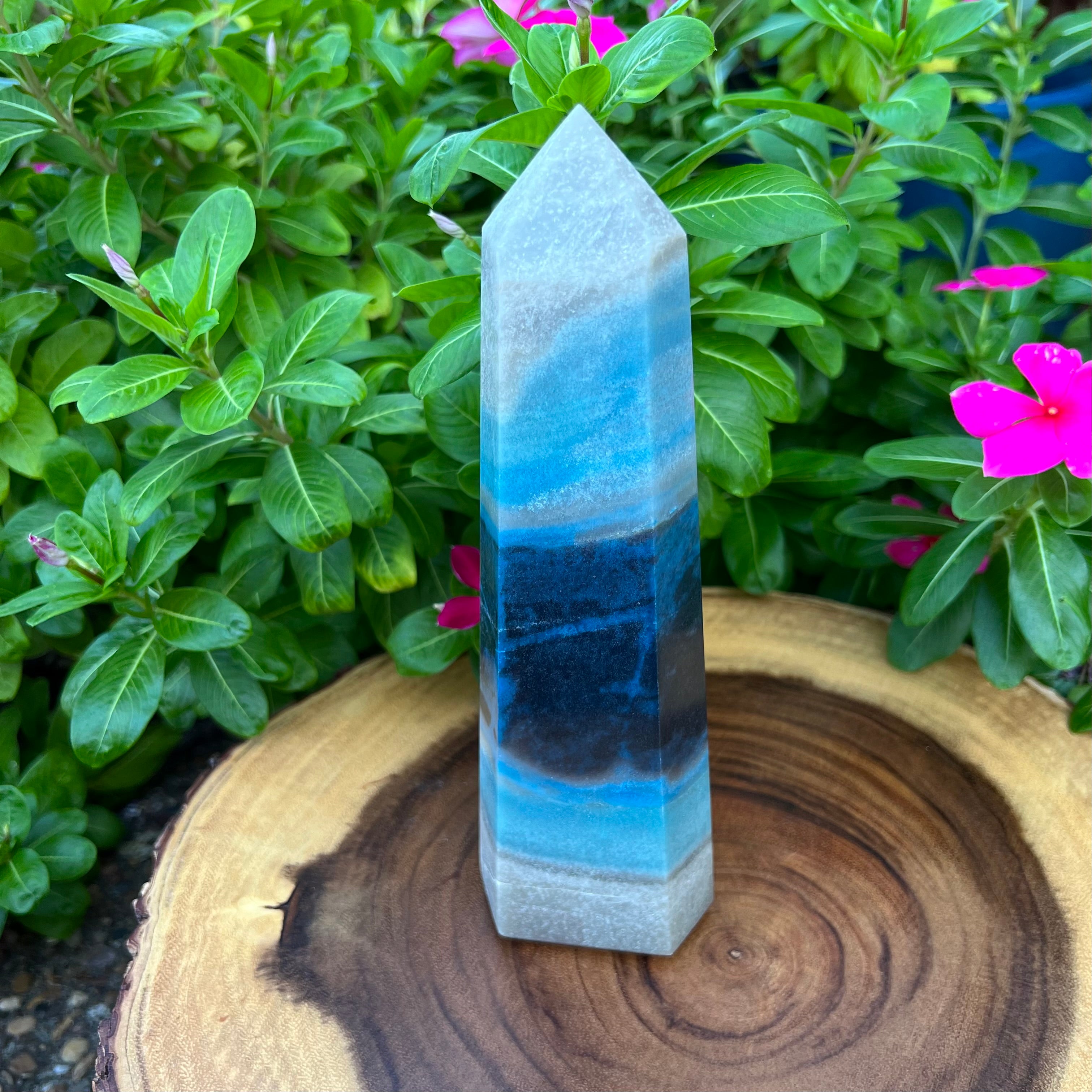 Standing steady and stable, this beautiful, quality Trolleite Tower measures nearly 9 inches tall and the source is Serra da Vereda, Boquira, Bahia, Brazil.