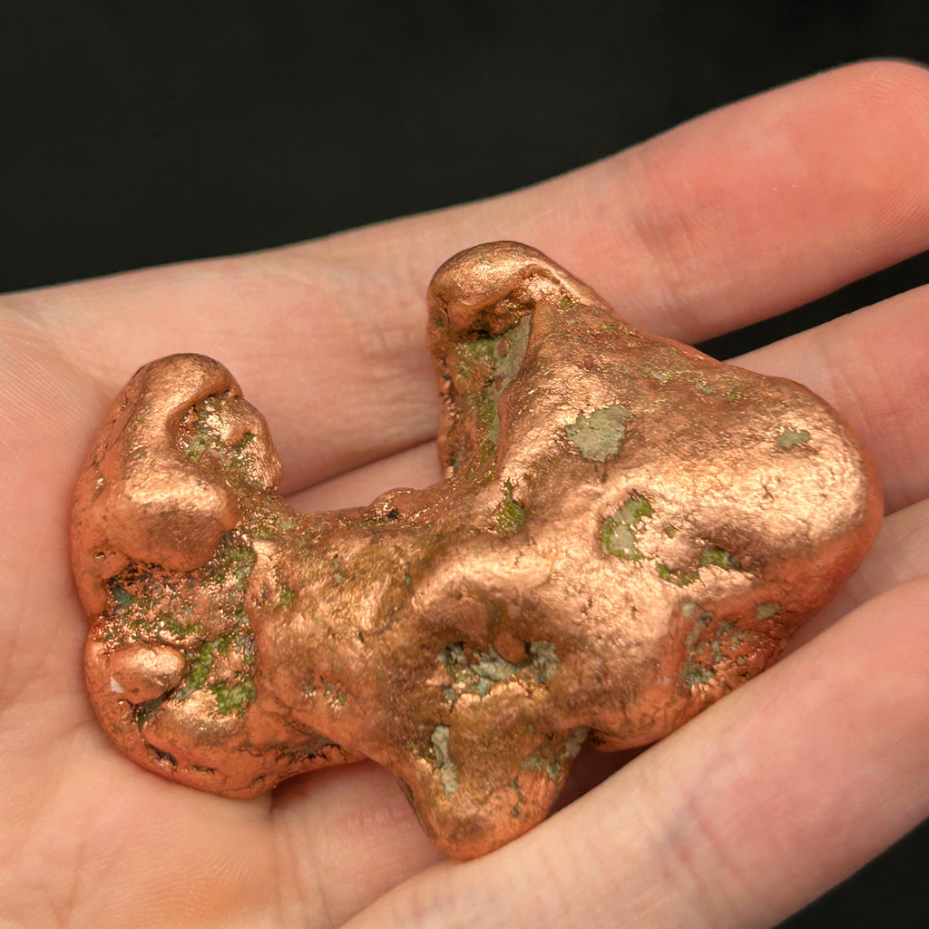 Quality 100% naturally occurred, native copper nugget. Not melted or cast. Some light cleaning to remove surface weathering.