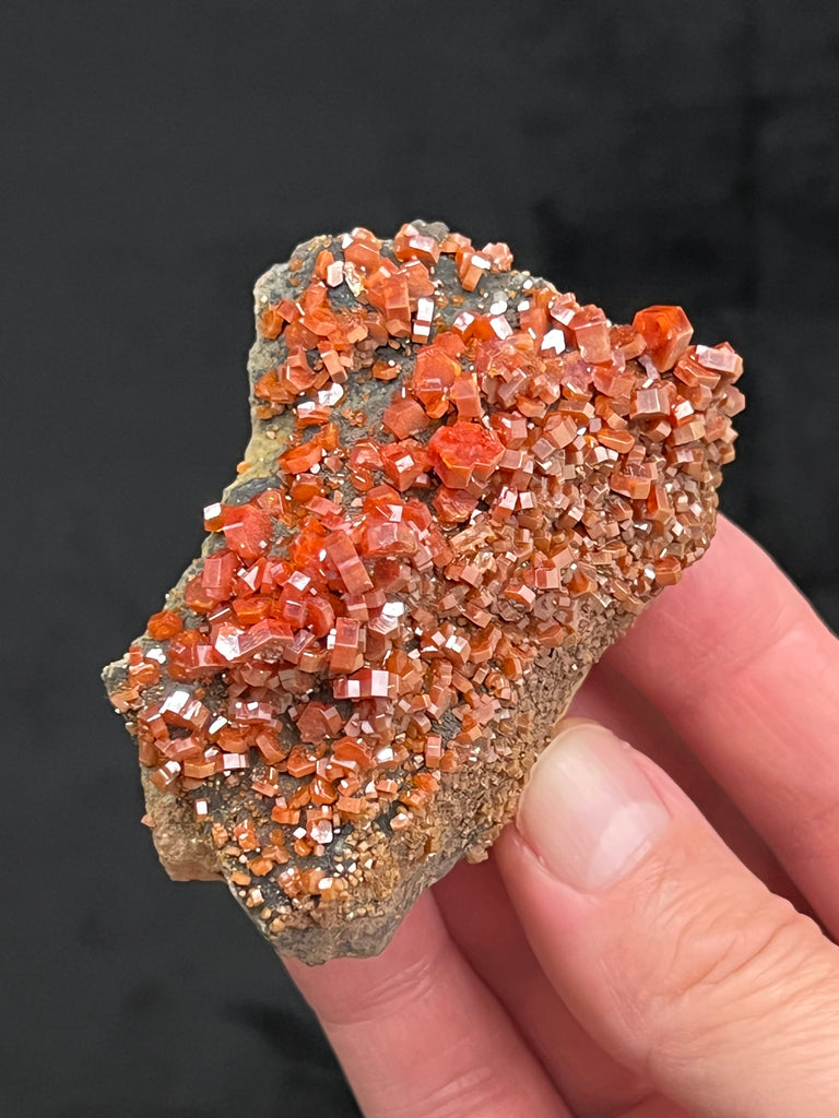 Truly beautiful when viewed from all angles, the source for these excellent Vanadinite crystals is the Mibladen Mining District, Khenifra Province, Meknes-Tafilalet, Morocco.
