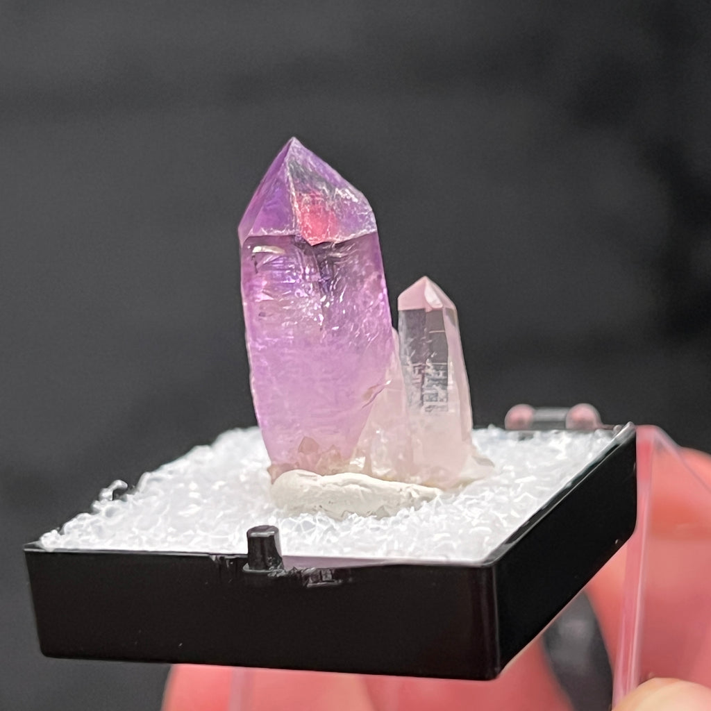 This beautiful smaller size example of a Veracruz Amethyst specimen will be a terrific addition to your thumbnail mineral collection or to give to another mineral enthusiast. 