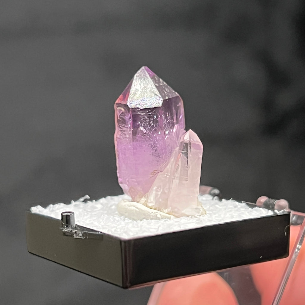 The facets, faces and terminations of the Quartz variety Veracruz Amethyst crystals in this specimen are in great condition.  