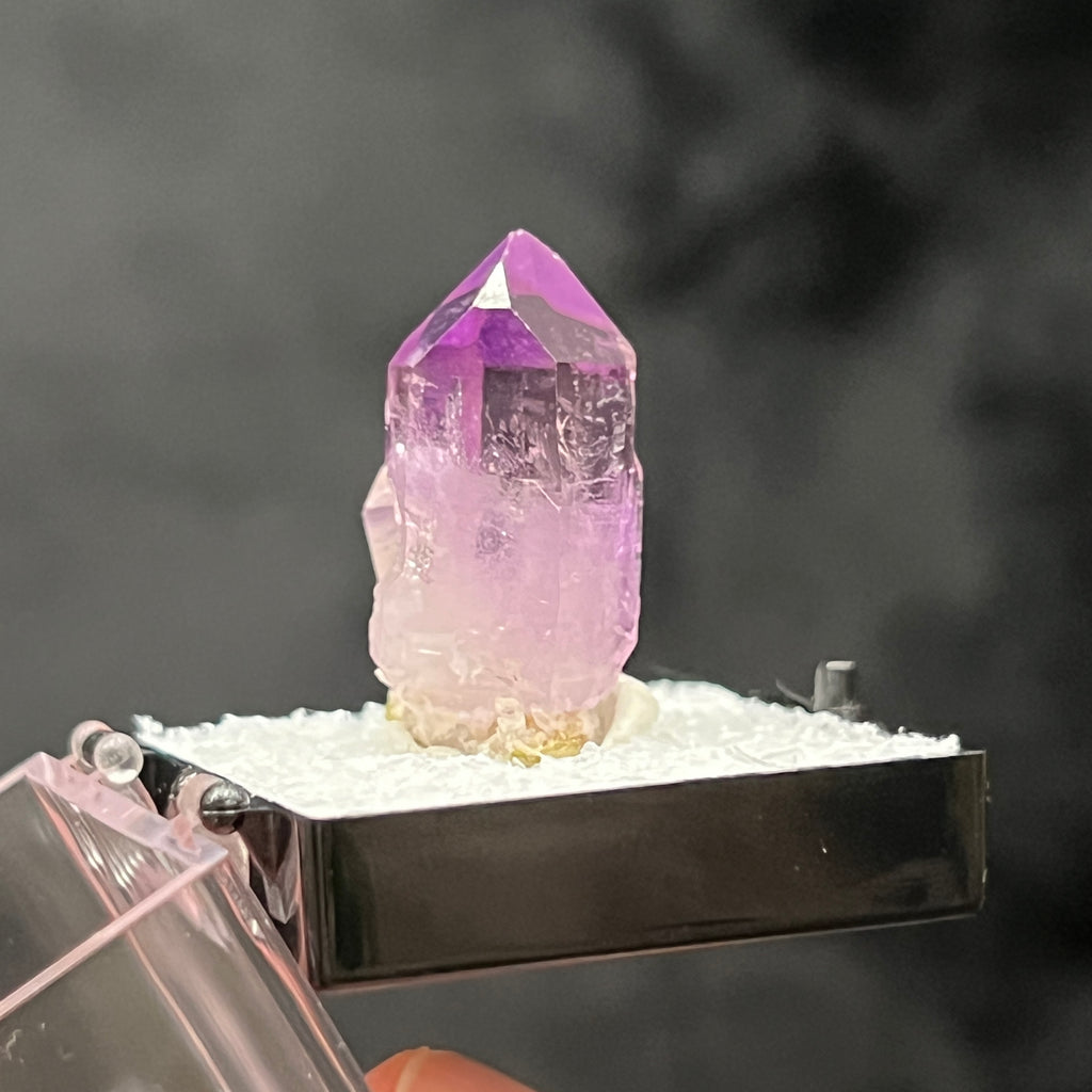 This gorgeous Quartz variety Veracruz Amethyst will be shipped in the new Perkins box shown here.