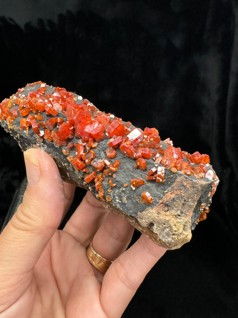 Vanadinite Goethite Beautiful Crystal Mineral Stand-Out Specimen 249grams! Gorgeous Gift for Collector.