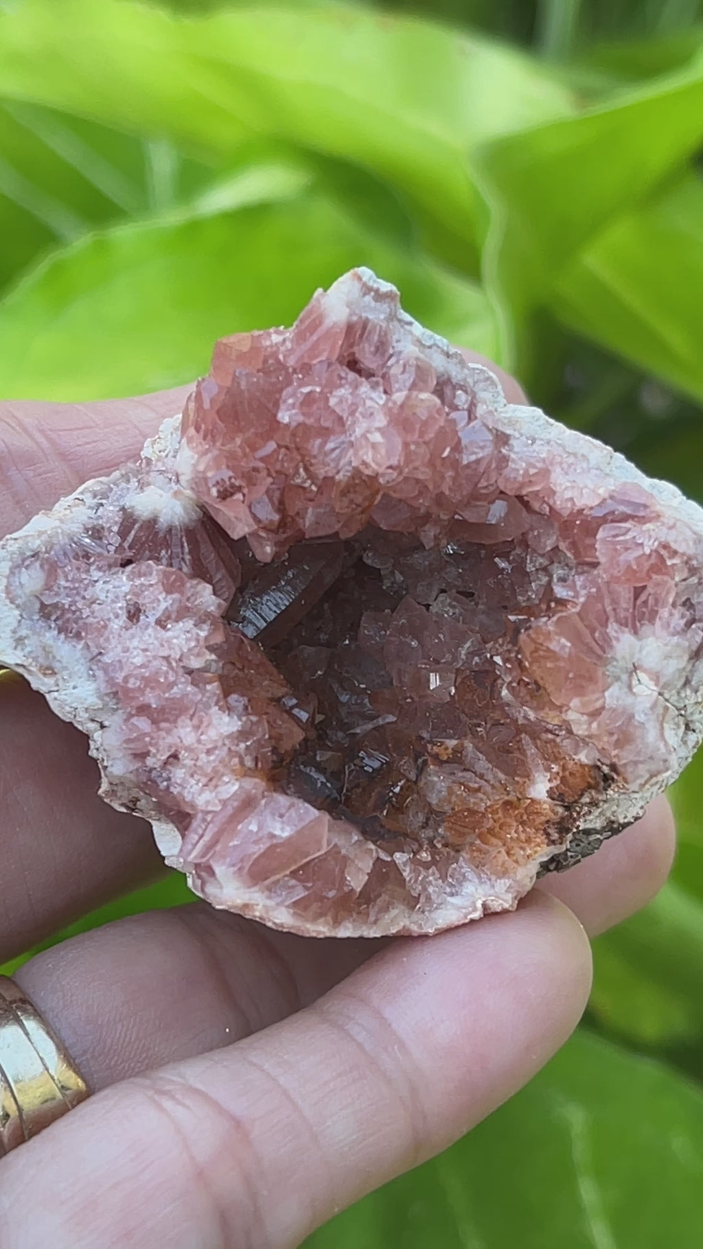 The darker color of the Pink Amethyst crystals is representative of a higher quality specimen.