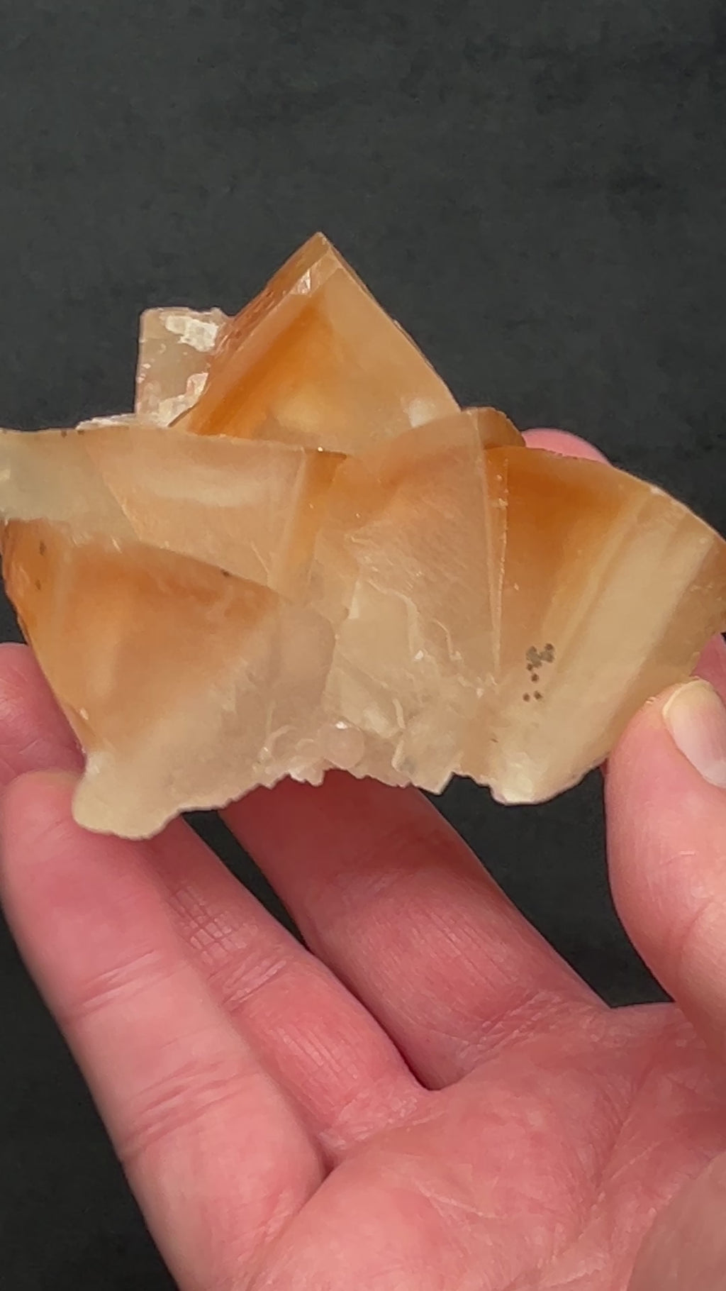These truly gorgeous Calcite crystals with phantoms are from the Buena Tierra Mine, Francisco Portillo, West Camp, Santa Eulalia District, Chihuahua, Mexico   