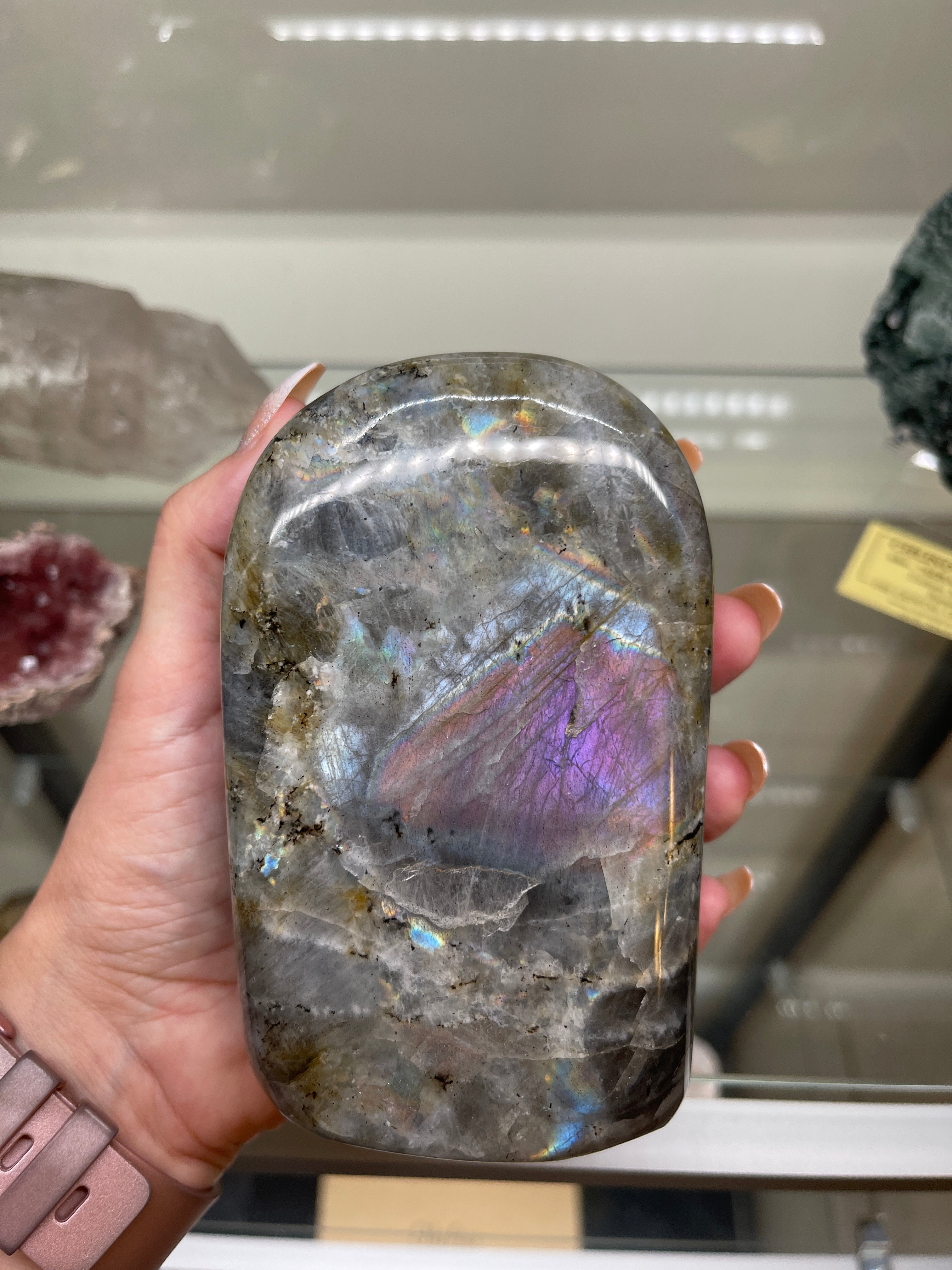 Labradorite Orange Sunset Free Form | Super Flashy Crystal | 2.25lbs or 1020grams!