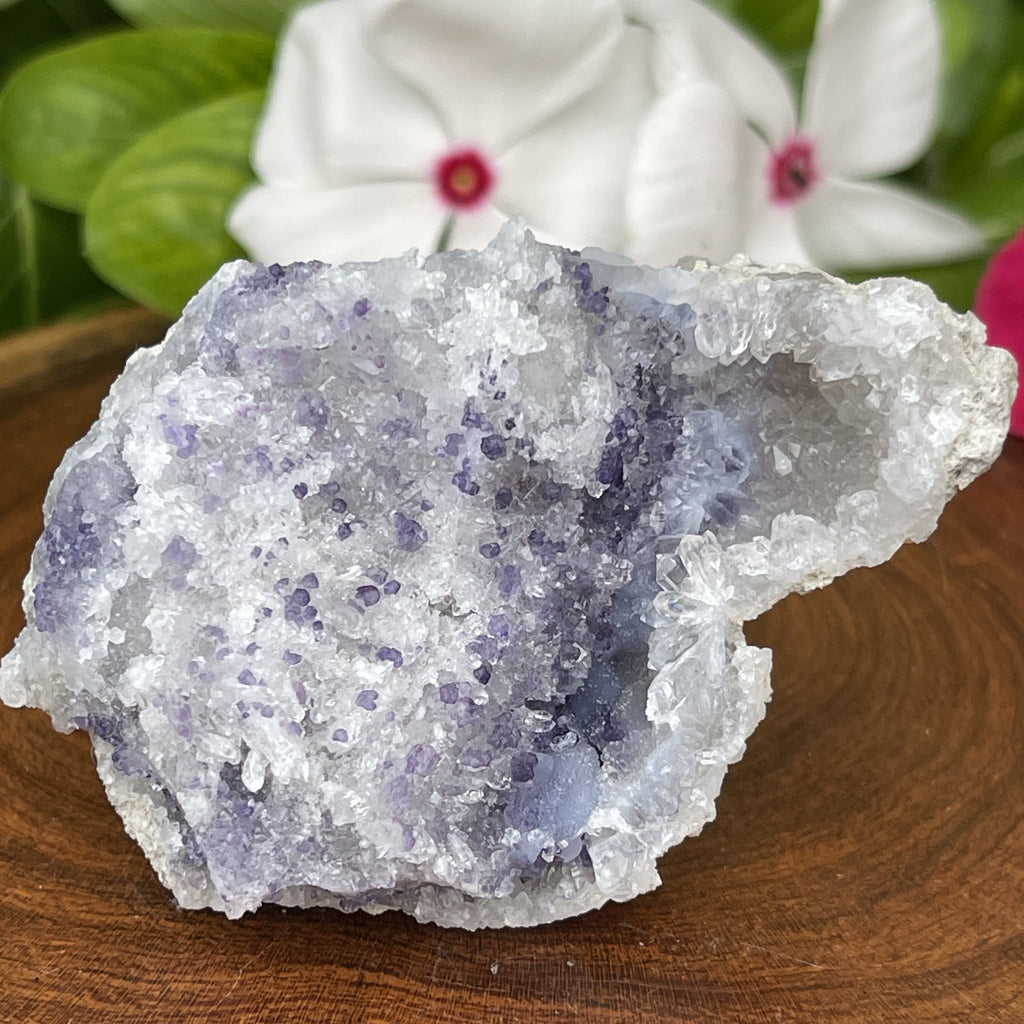 Spirit Flower Geode New Find 2021! |  Chalcedony & Druzy Quartz Fluorite