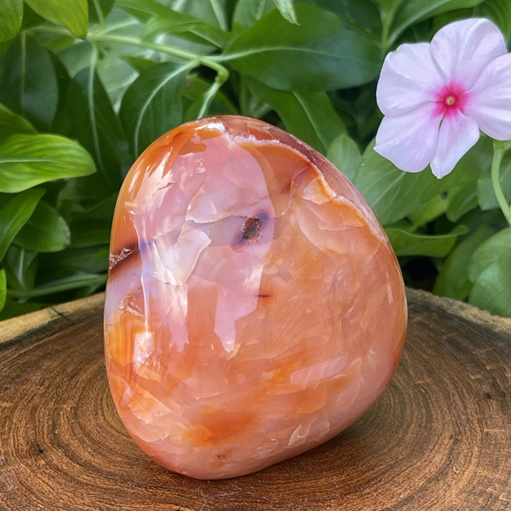 Carnelian Crystal Banded Standing with Heart | 205grams