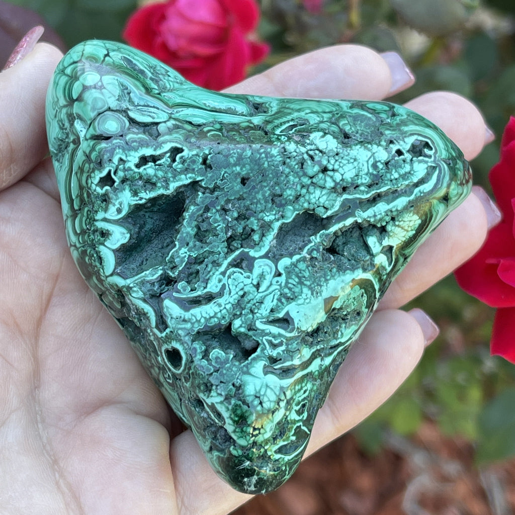 Malachite Exceptional Banding and Eyes Formation 247grams