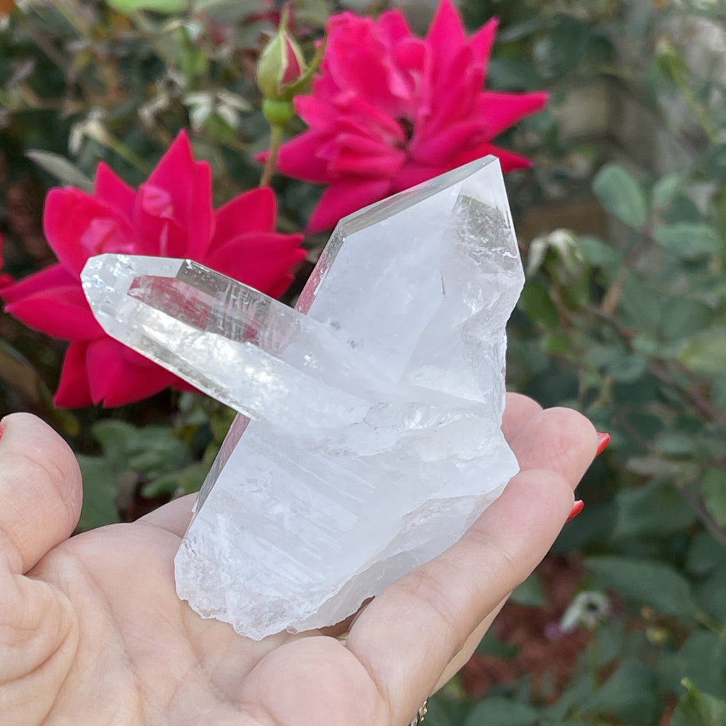 Arkansas Quartz Crystal Cluster with Tabular Crystal 242g.