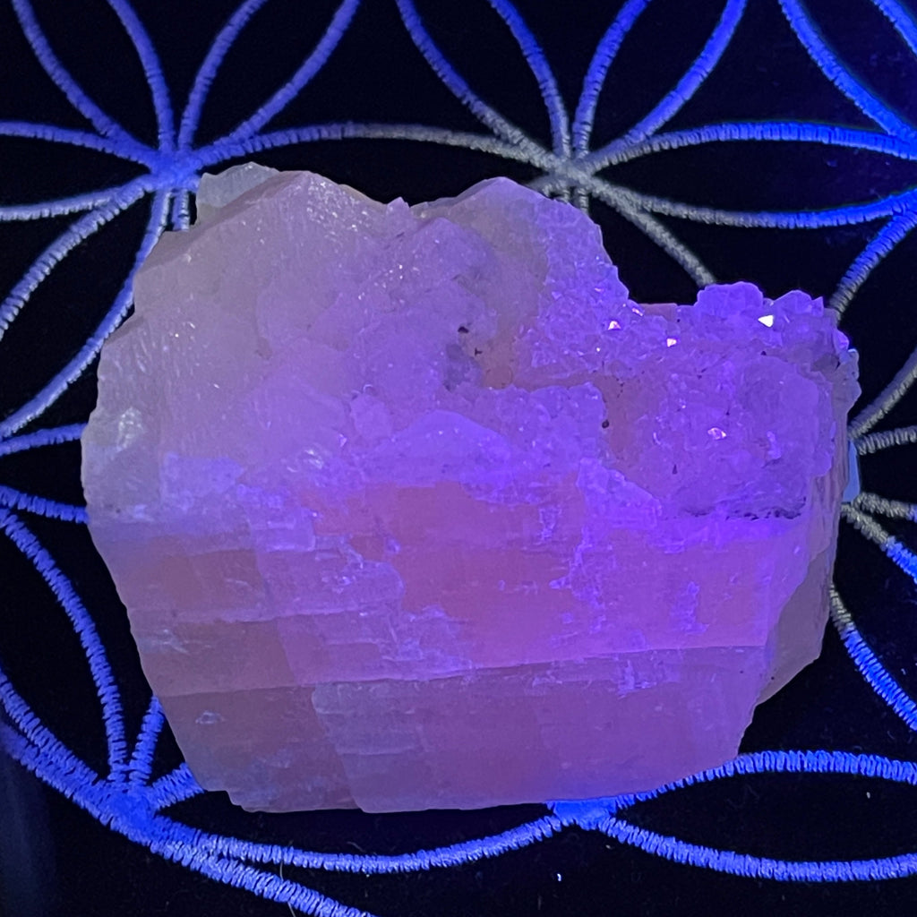 Calcite Crystal with Quartz Crystals and zoned Chalcopyrite