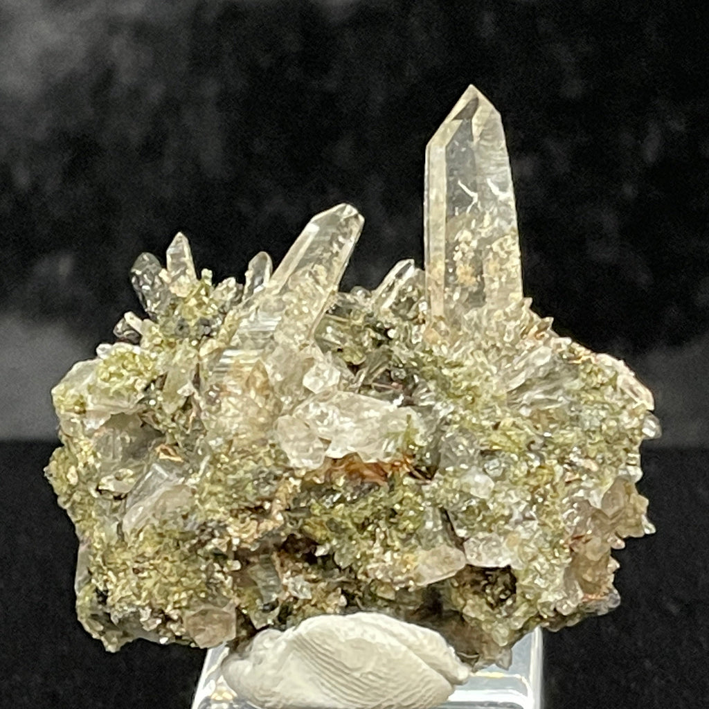 Quartz Crystals with Epidote Peru Mineral 50grams