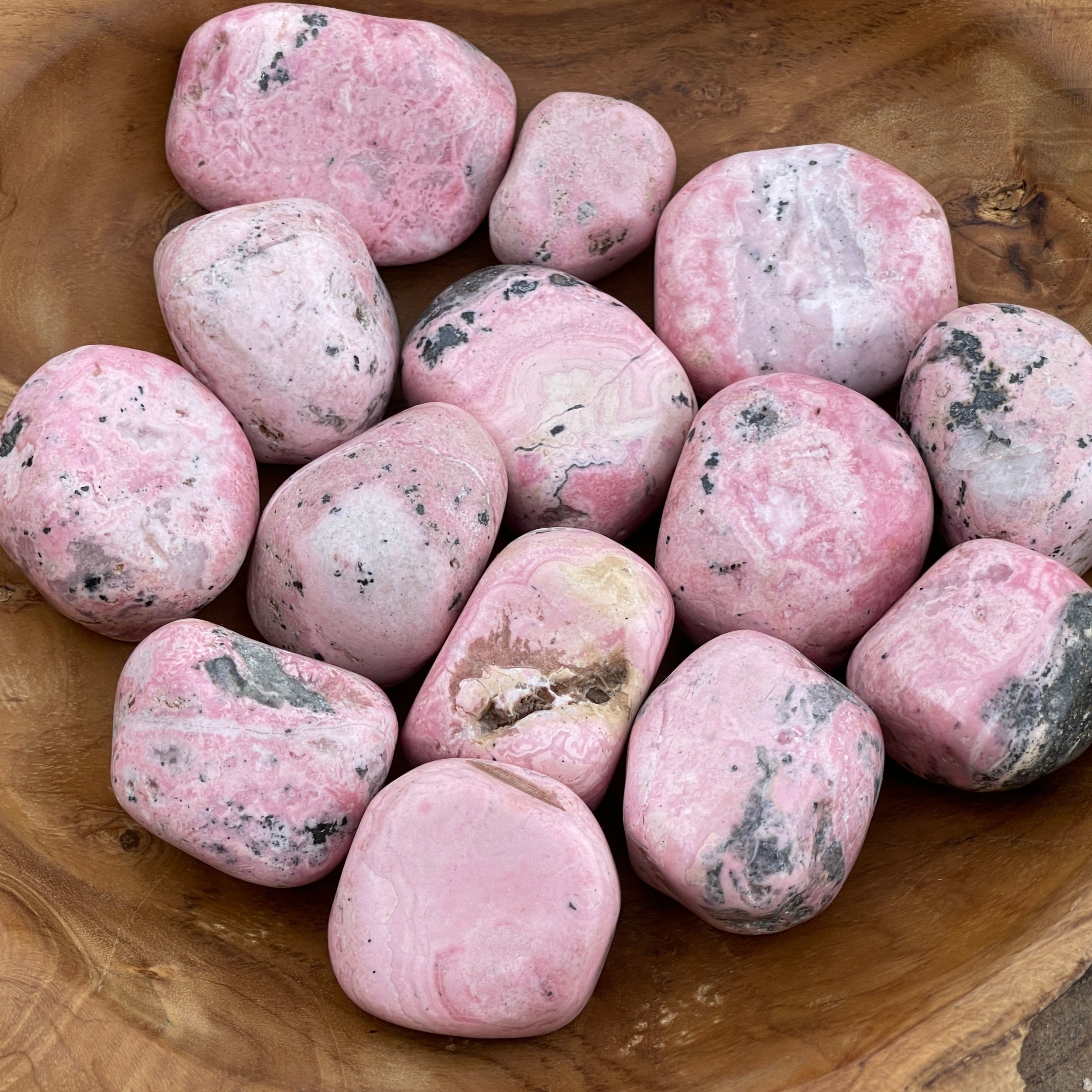 Rhodochrosite polished stones
