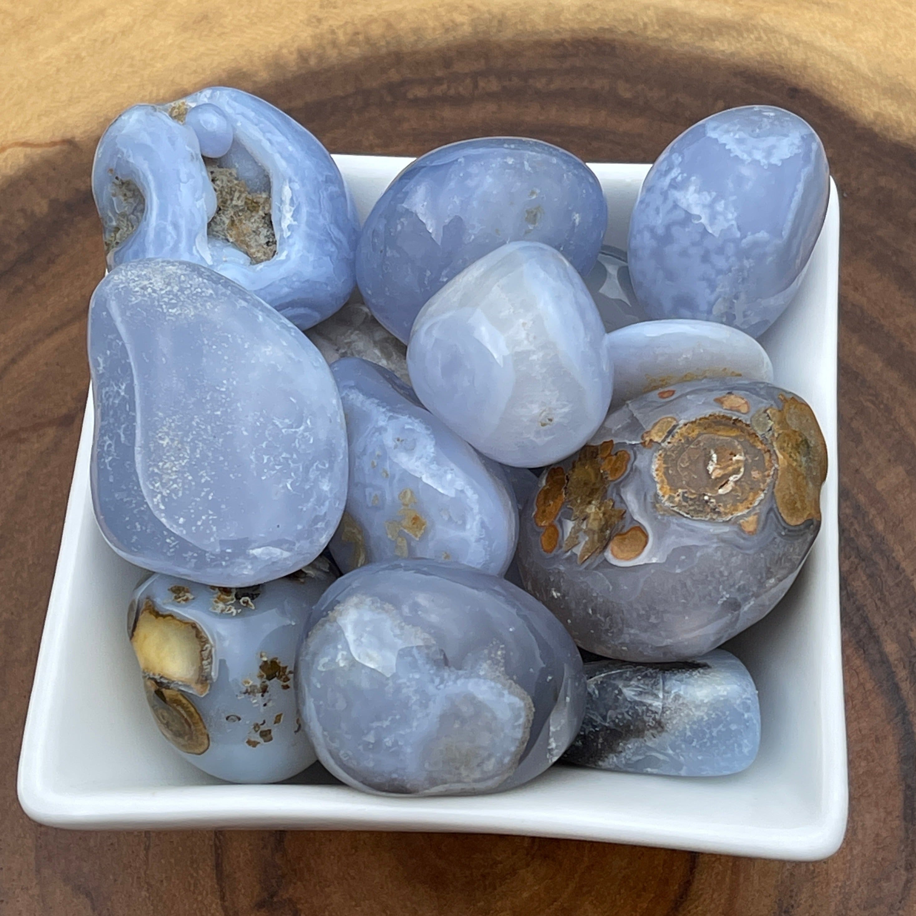Blue Chalcedony Polished Stone