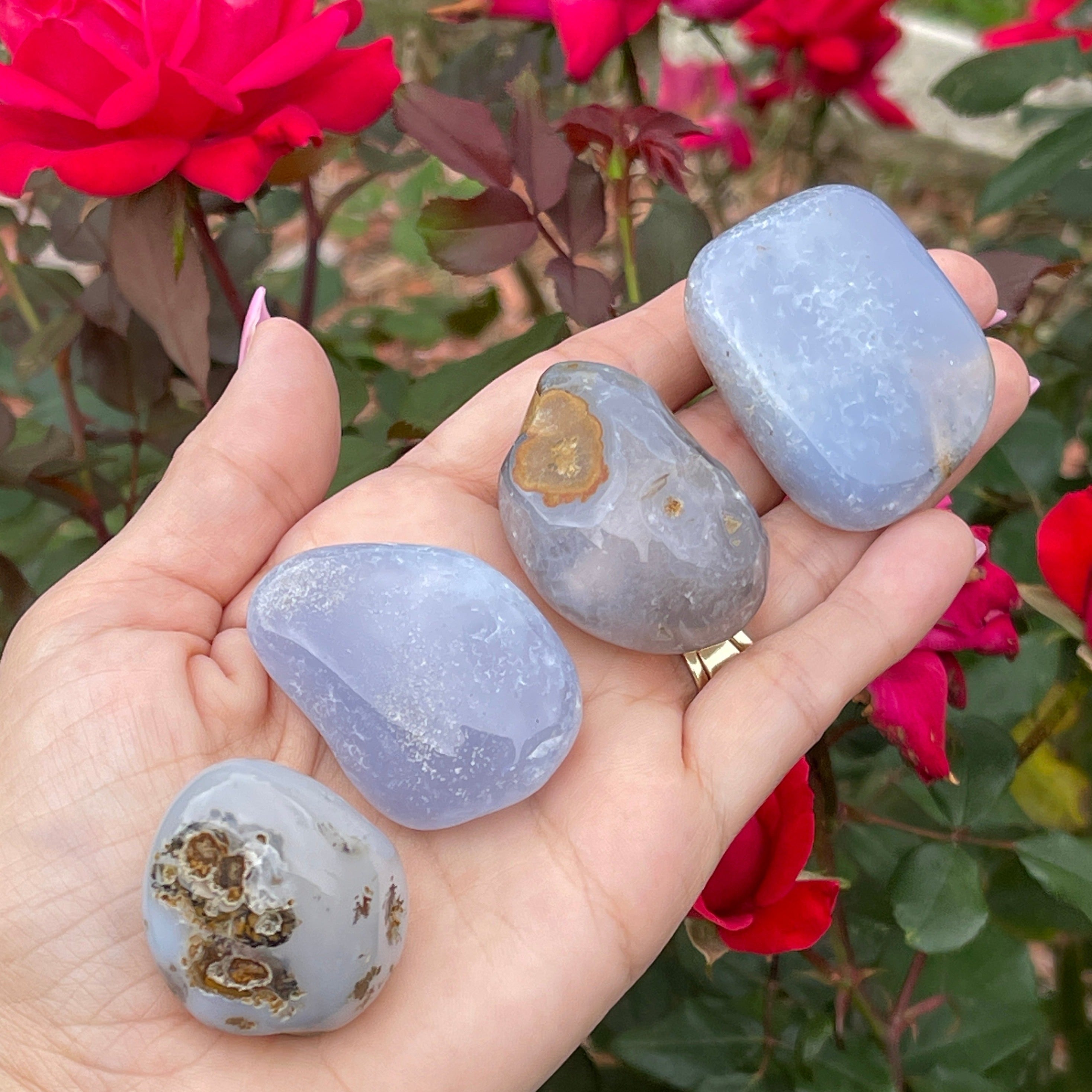 Blue Chalcedony Polished Stone