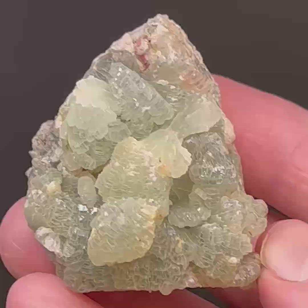This beautiful, fascinating Prehnite specimen is from Djebel Melh, Figuig Cercle, Figuig Province, Oriental Region, Morocco.