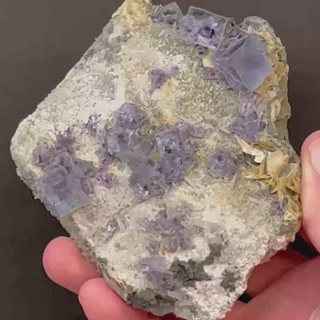 There are many beautiful wonders to discover and explore in this fine Fluorite, Needle Quartz, and bladed Siderite specimen. The source for this quality Fluorite and Needle Quartz specimen is the Huanggang Deposit, Inner Mongolia, China.
