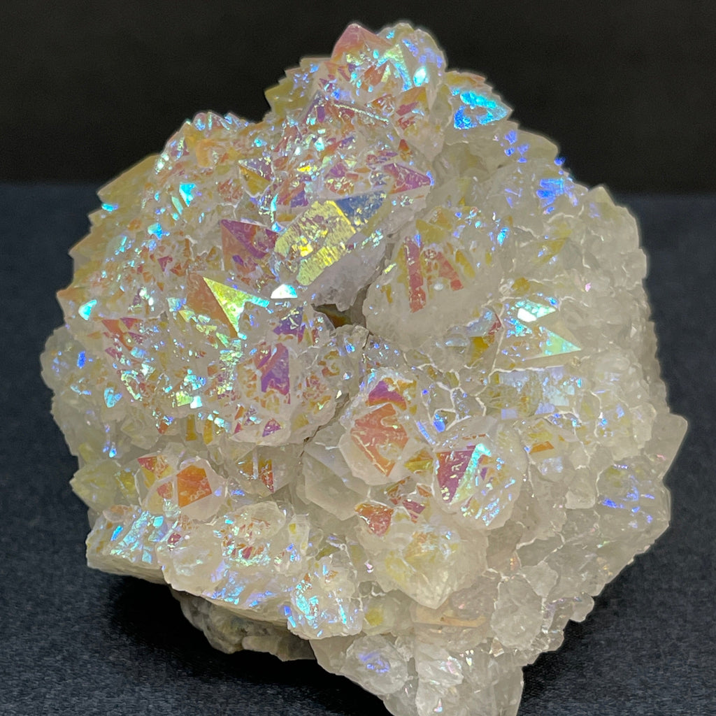 Beautiful Angel Aura Crystal; looks like  a snowball that glitters.