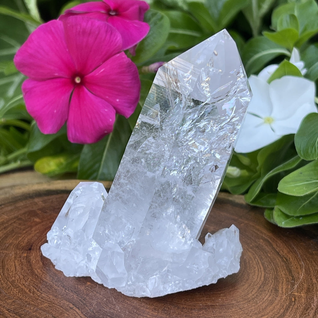 Arkansas Quartz Crystal standing point.