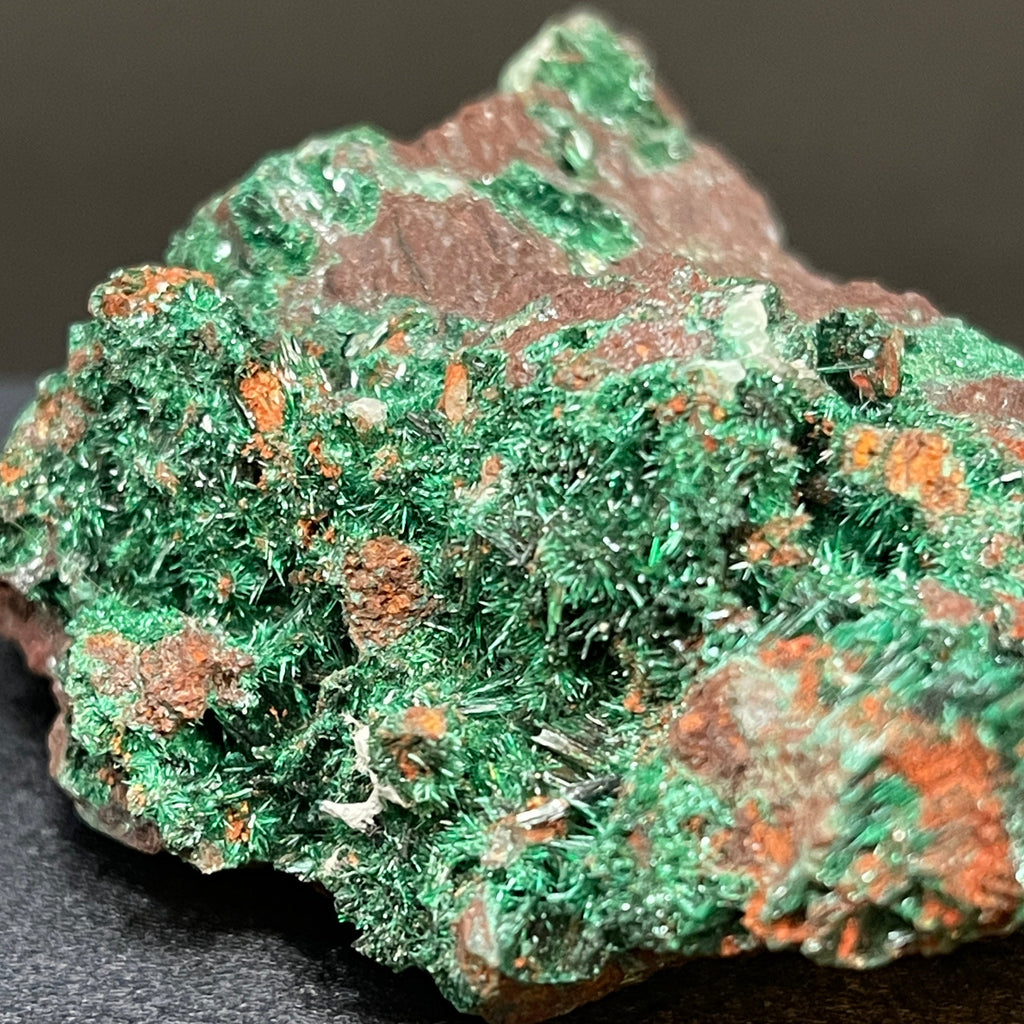 Brochantite Crystal Specimen with beautiful vivid green Brochantite Crystals all within this specimen.