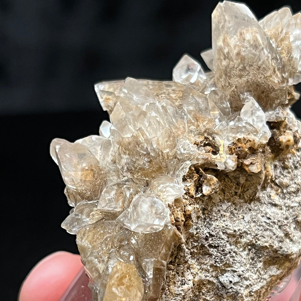 The majority of the Calcite crystals in this cluster are exceptional.