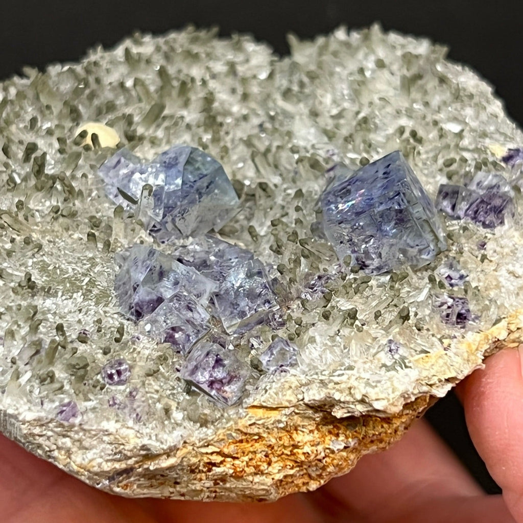 Not enough can be stated about the hundreds or thousands of finger-like Needle Quartz presenting all over this Fluorite and Needle Quartz specimen, it is exceptional! 
