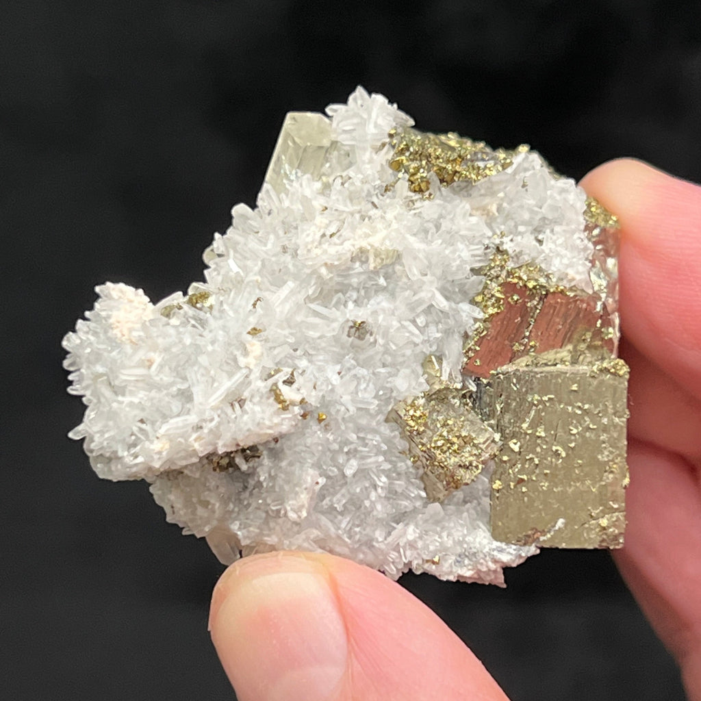 Fluorapatite Lustrous Pyrite Chalcopyrite Quartz Peru 122g