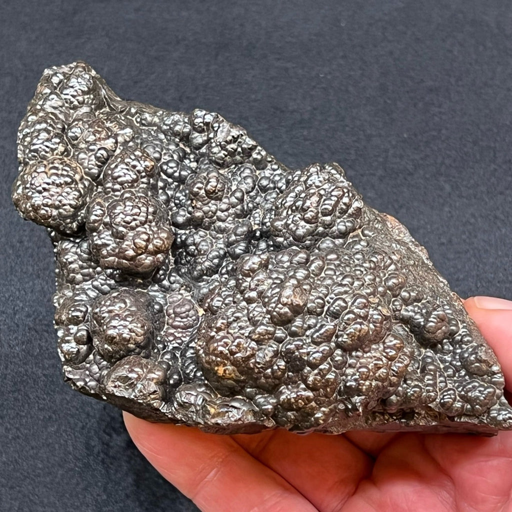 We believe the massive number of botryoidal growths on this very cool Hematite specimen from Morocco validates this example as a special one for the collector.