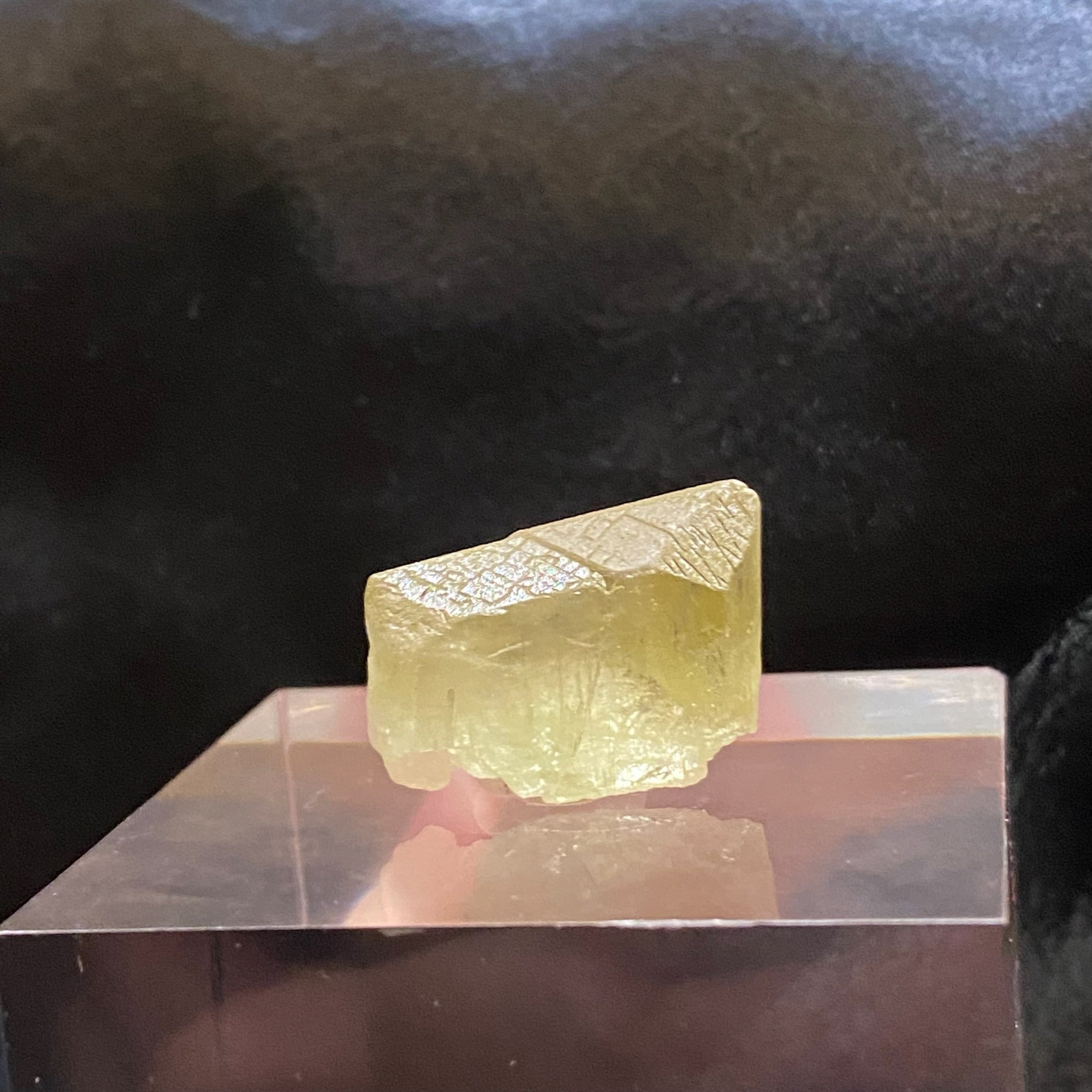 Green Spodumene var. Kunzite Hiddenite Terminated Crystal 7g