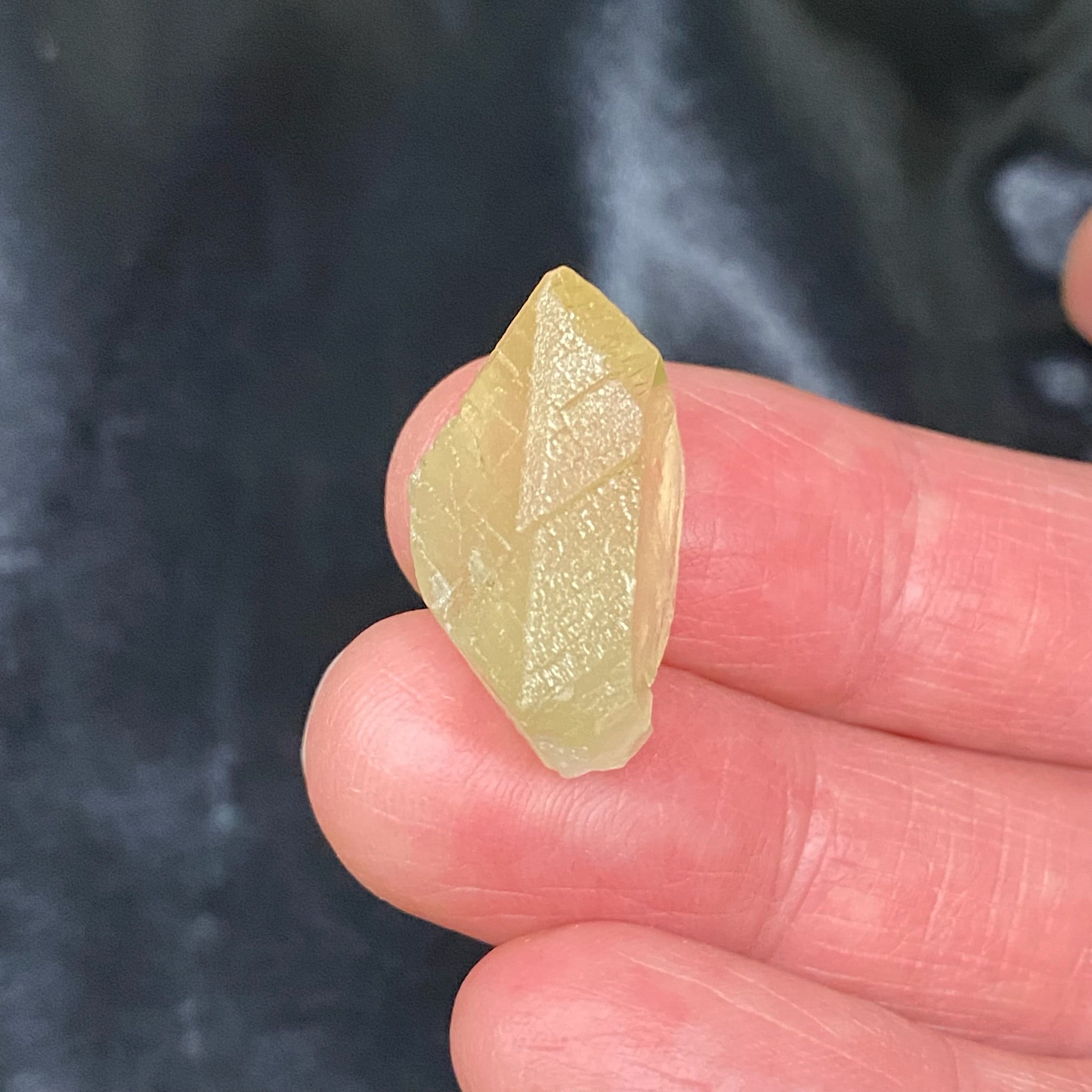 Green Spodumene var. Kunzite Hiddenite Terminated Crystal 7g