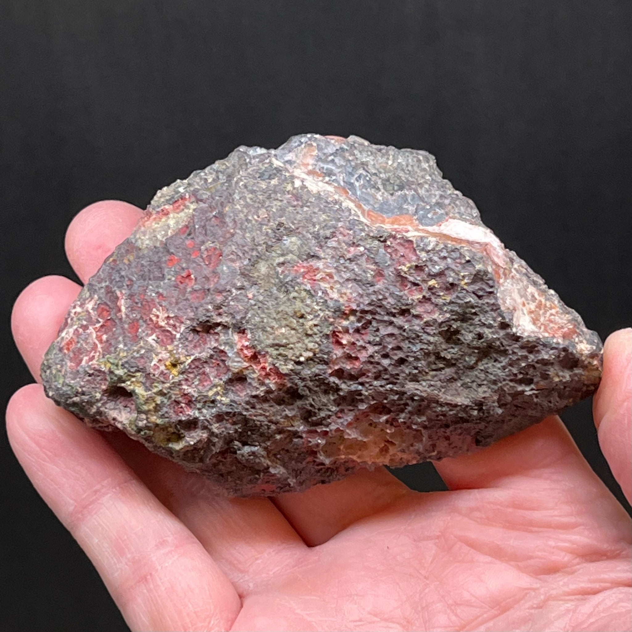 Agate Polished Face Agouim Morocco Hematite Bright Red | 261g