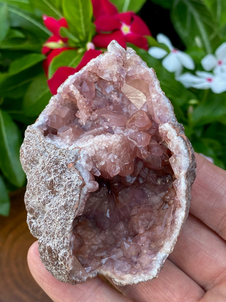 Pink Amethyst Geode Crystal 97grams