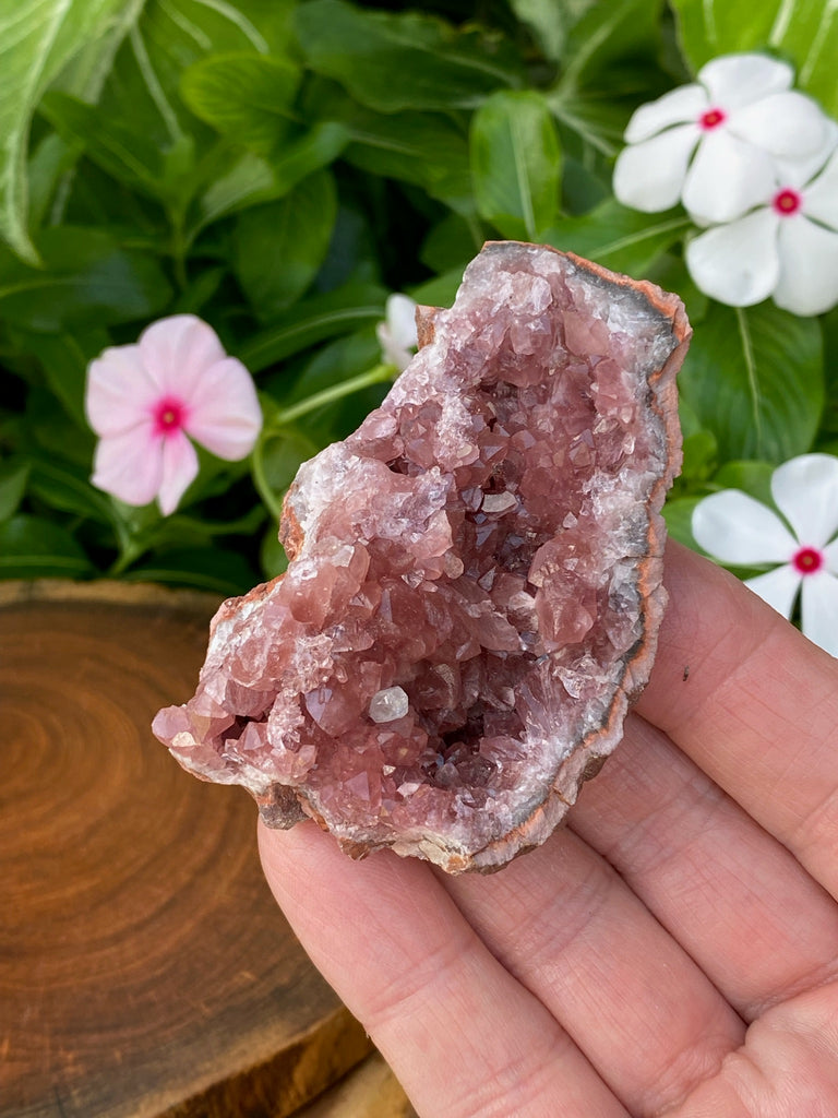 Beautiful Quality Pink Amethyst Crystal Geode 71 grams