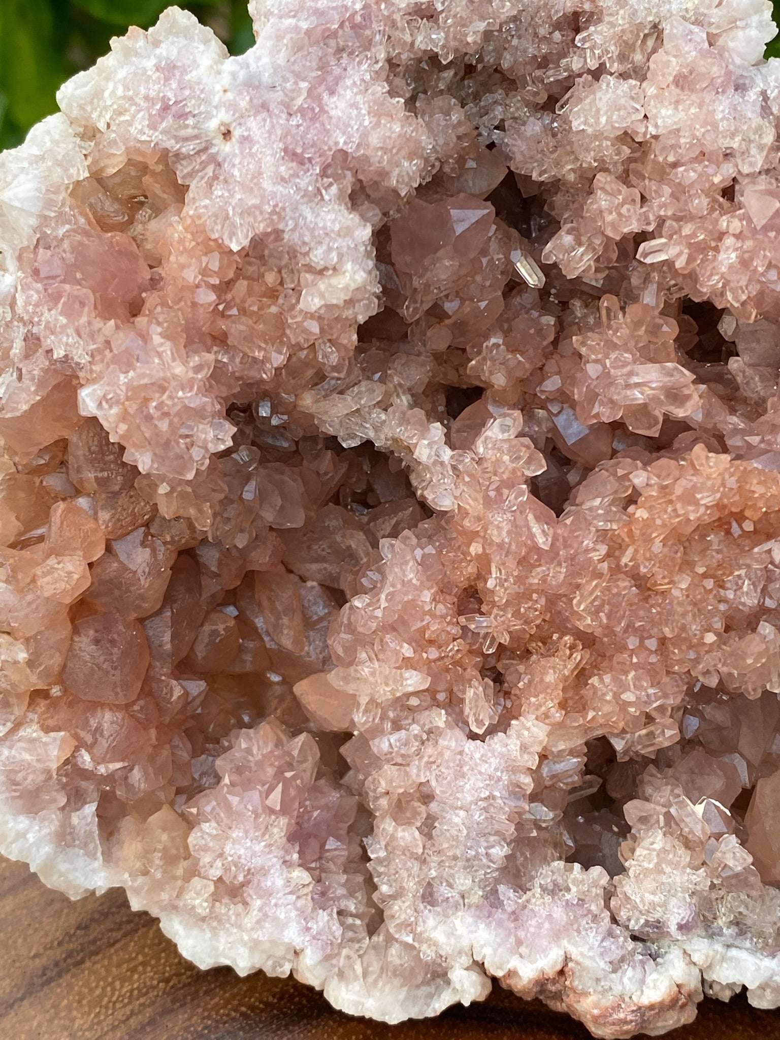You'll find yourself leaning in to take a close look deep into the pocket of this sensational PInk Amethyst specimen.