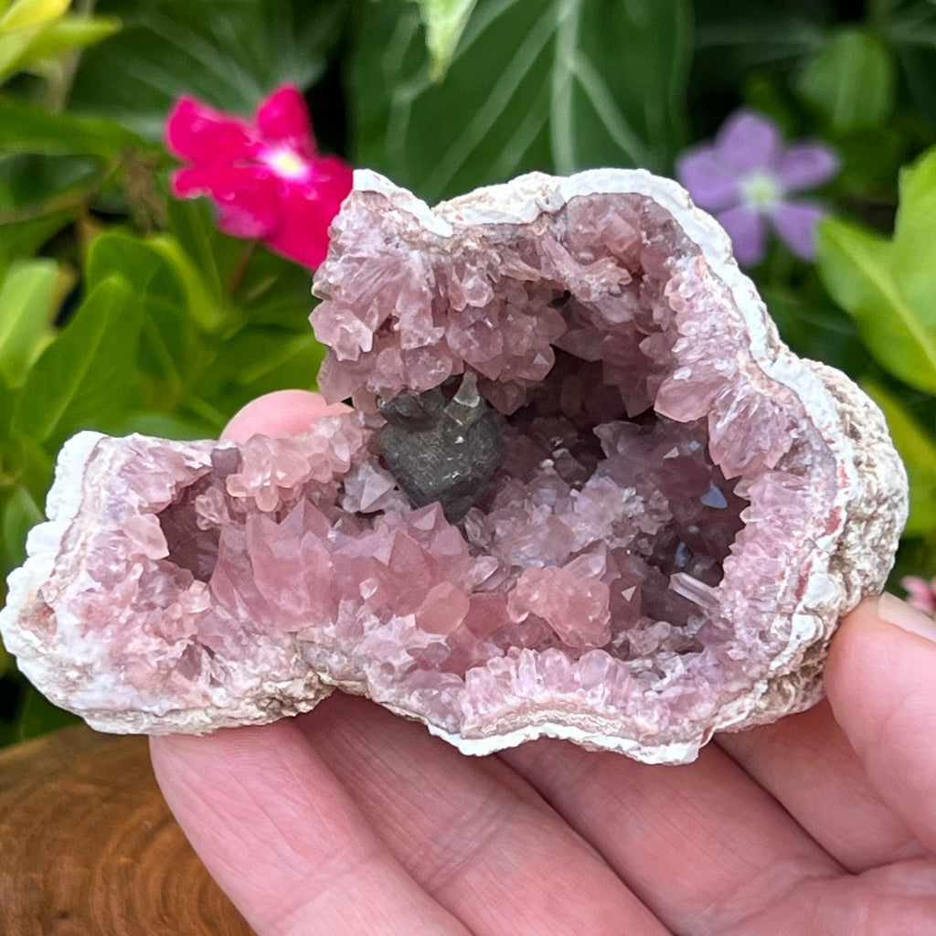 The smaller secondary growth Pink Amethyst includes some delightful, small translucent and transparent crystals, some double terminated. 