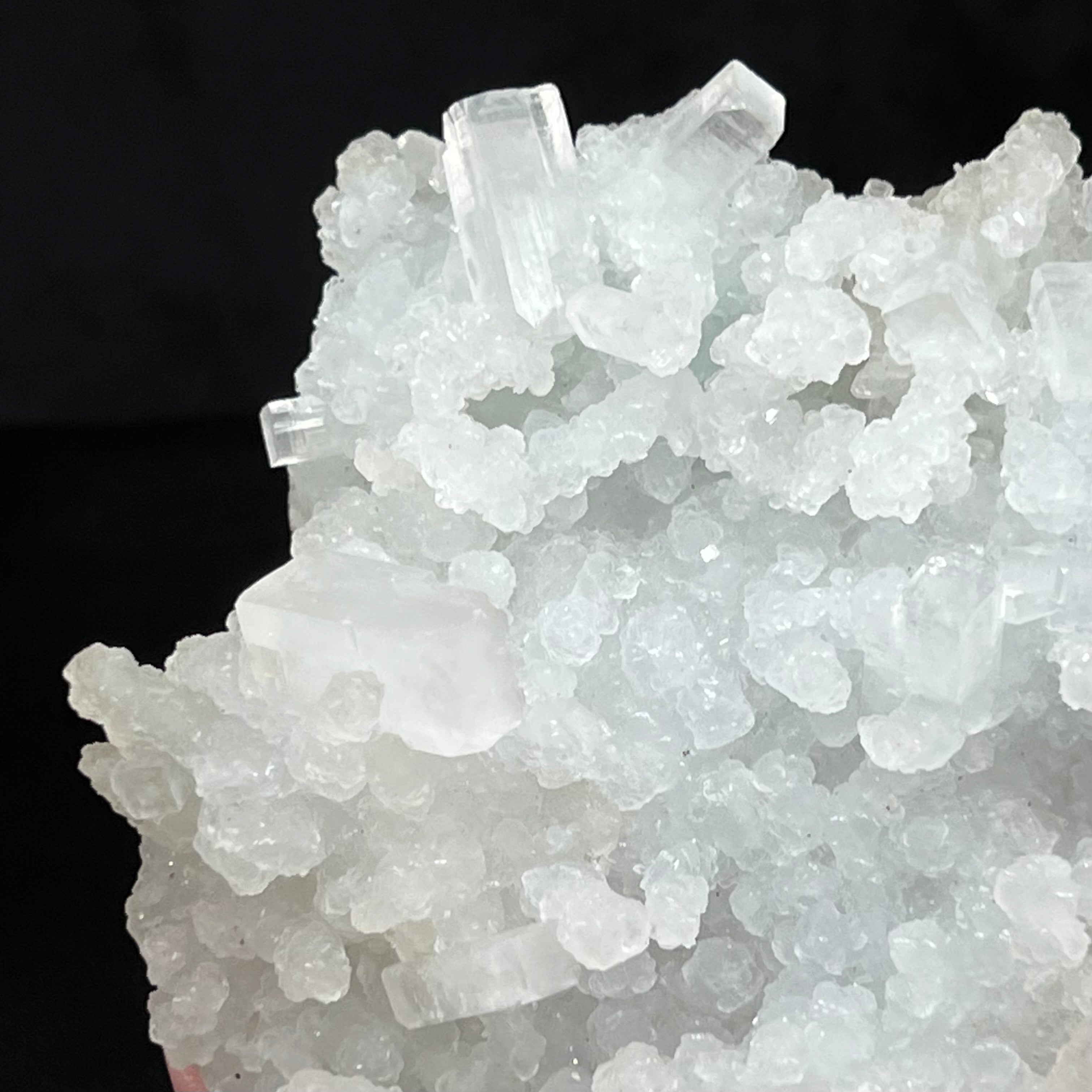 This beautiful, large Prehnite pseudomorph after Laumontite specimen is a less common mineral occurrence that mineral collectors believe will be more and more rare as time passes. 