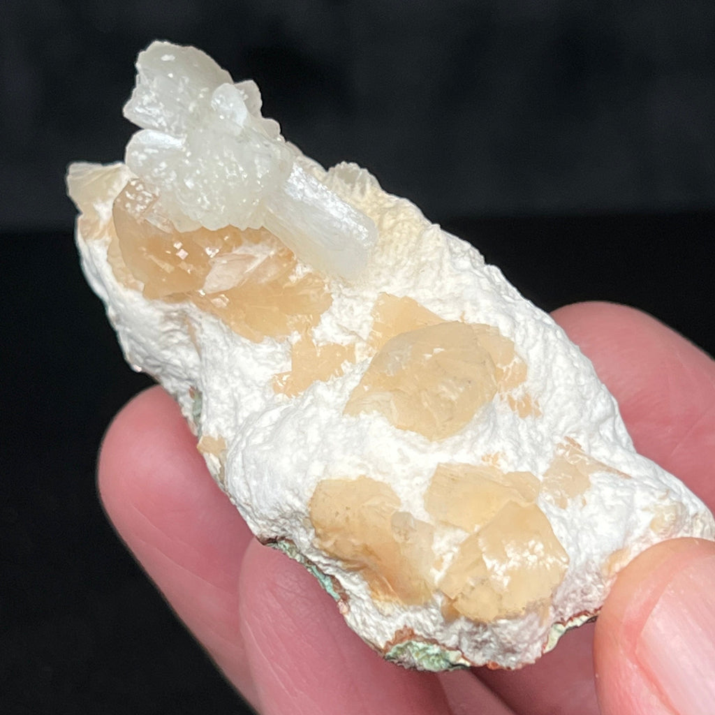 Pearly Stilbite Crystals Bow Tie Vitreous Heulandite Zeolite 51g