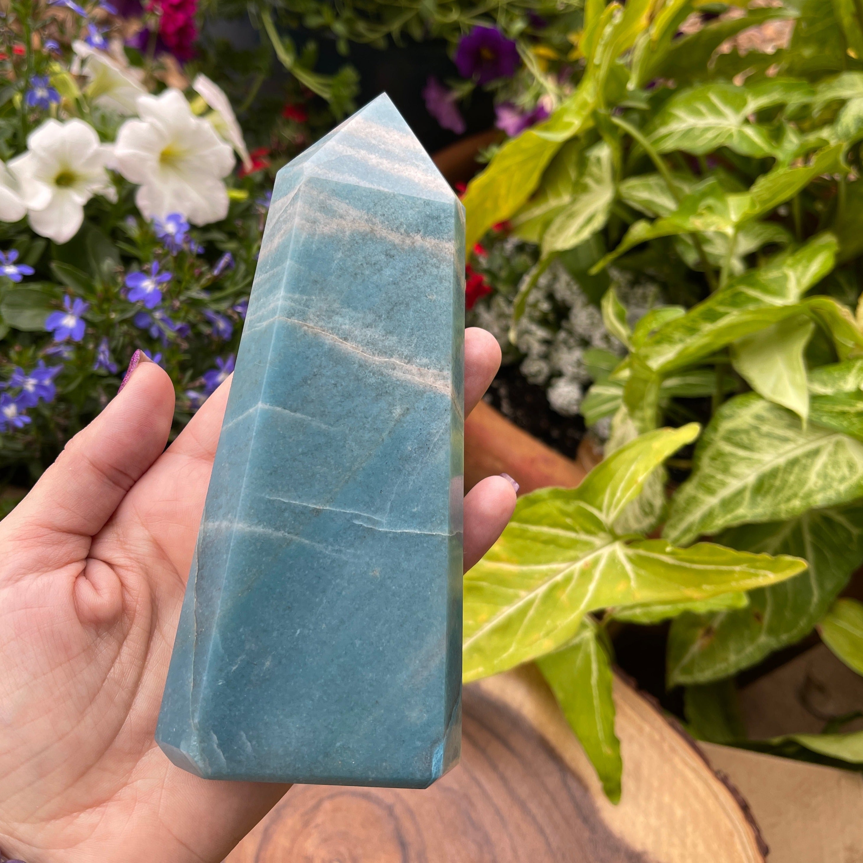 Beautiful Trolleite in blue hues of Lazulite, Lepidolite, Ascension Stone