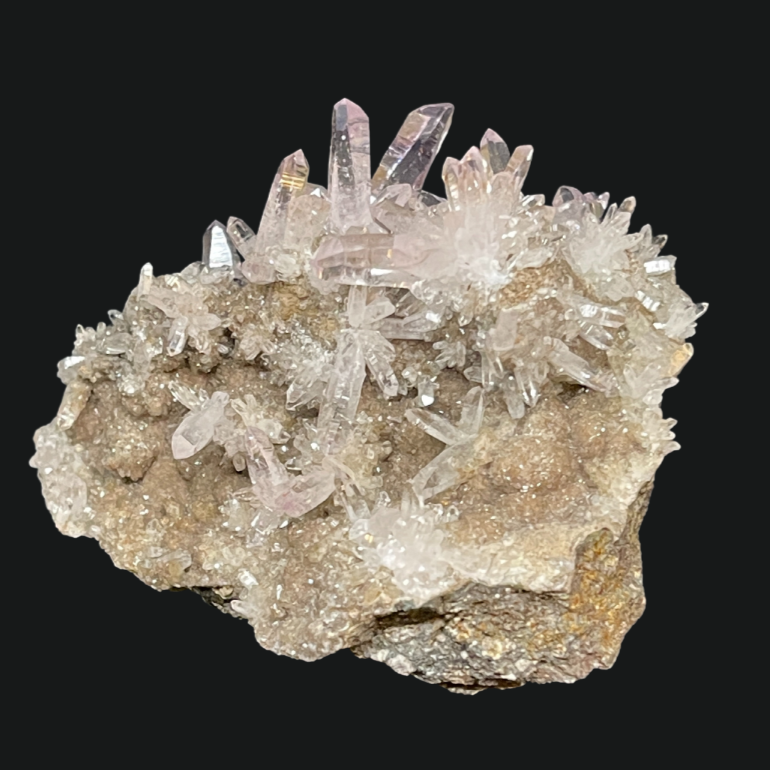 Vera Cruz Crystal Cluster Specimen with bursts of Amethyst points on this specimen.