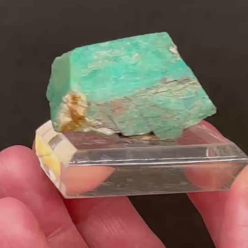 The source of this beautiful Amazonite collector specimen is the Hunters Hope Claim, El Paso County, Colorado. 