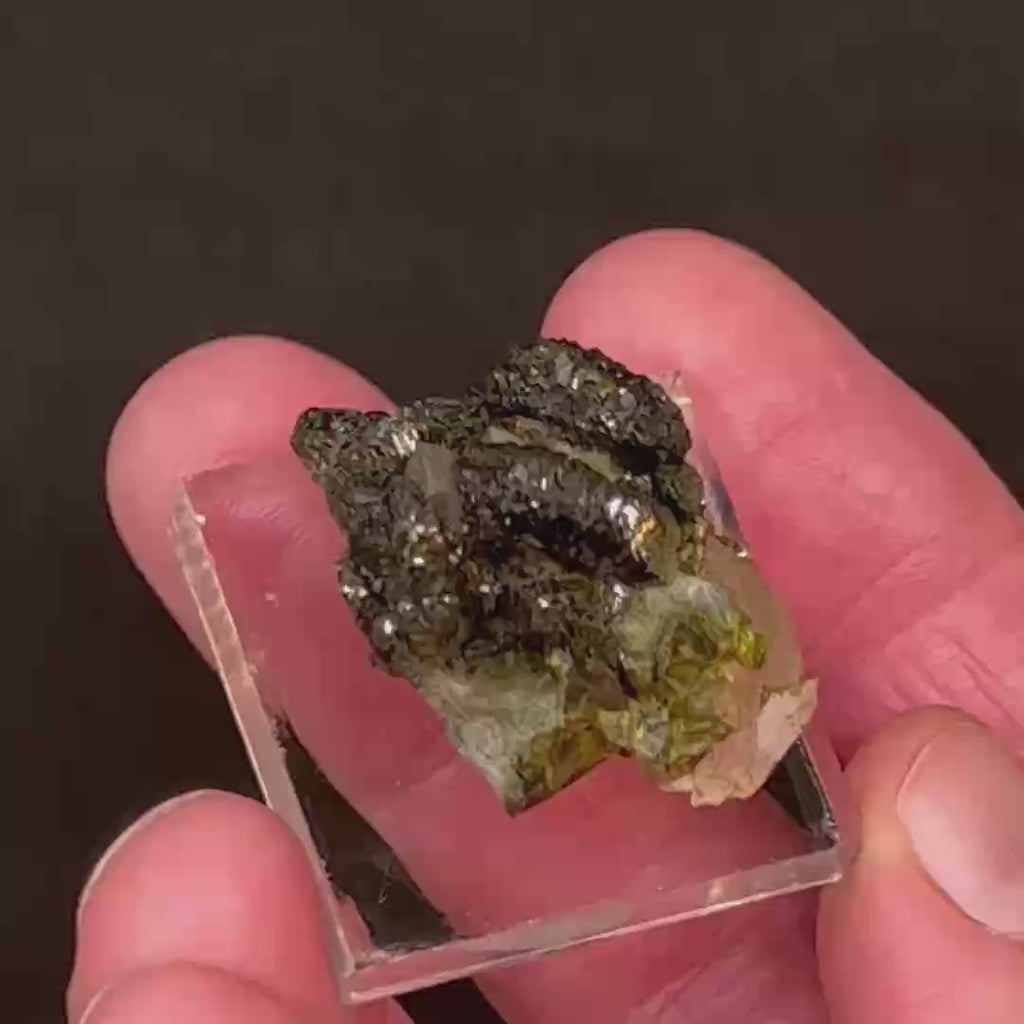 Due to the high degree of how naturally shiny the Epidote is, the video in this listing best exhibits the fine features of this quality specimen.  The source for this beautiful Epidote and Quartz specimen is Jebel Masker, Imilchil area, Tounfit, Khenifra Province, Beni Mellal-Khenifra Region, Morocco.