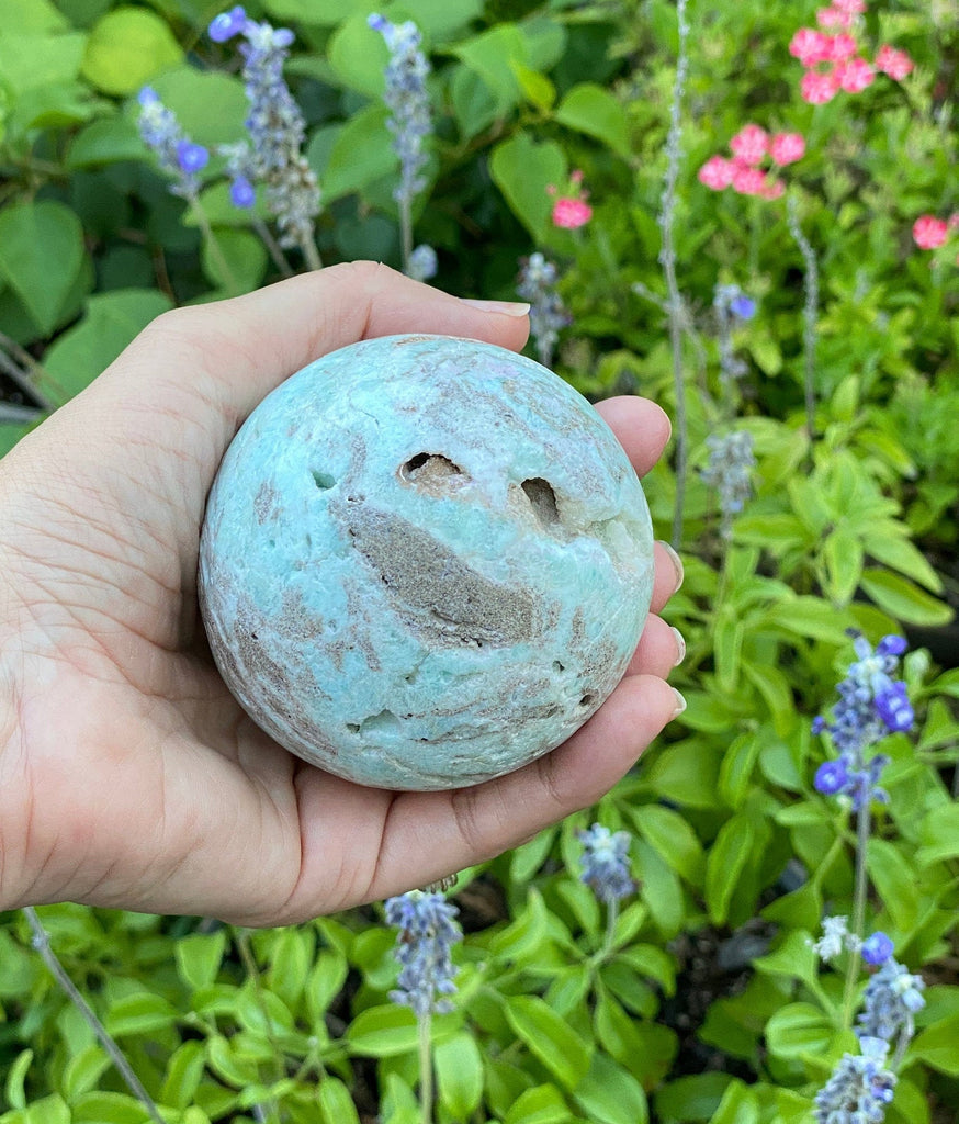 Seafoam Calcite Sphere- Calming Crystal