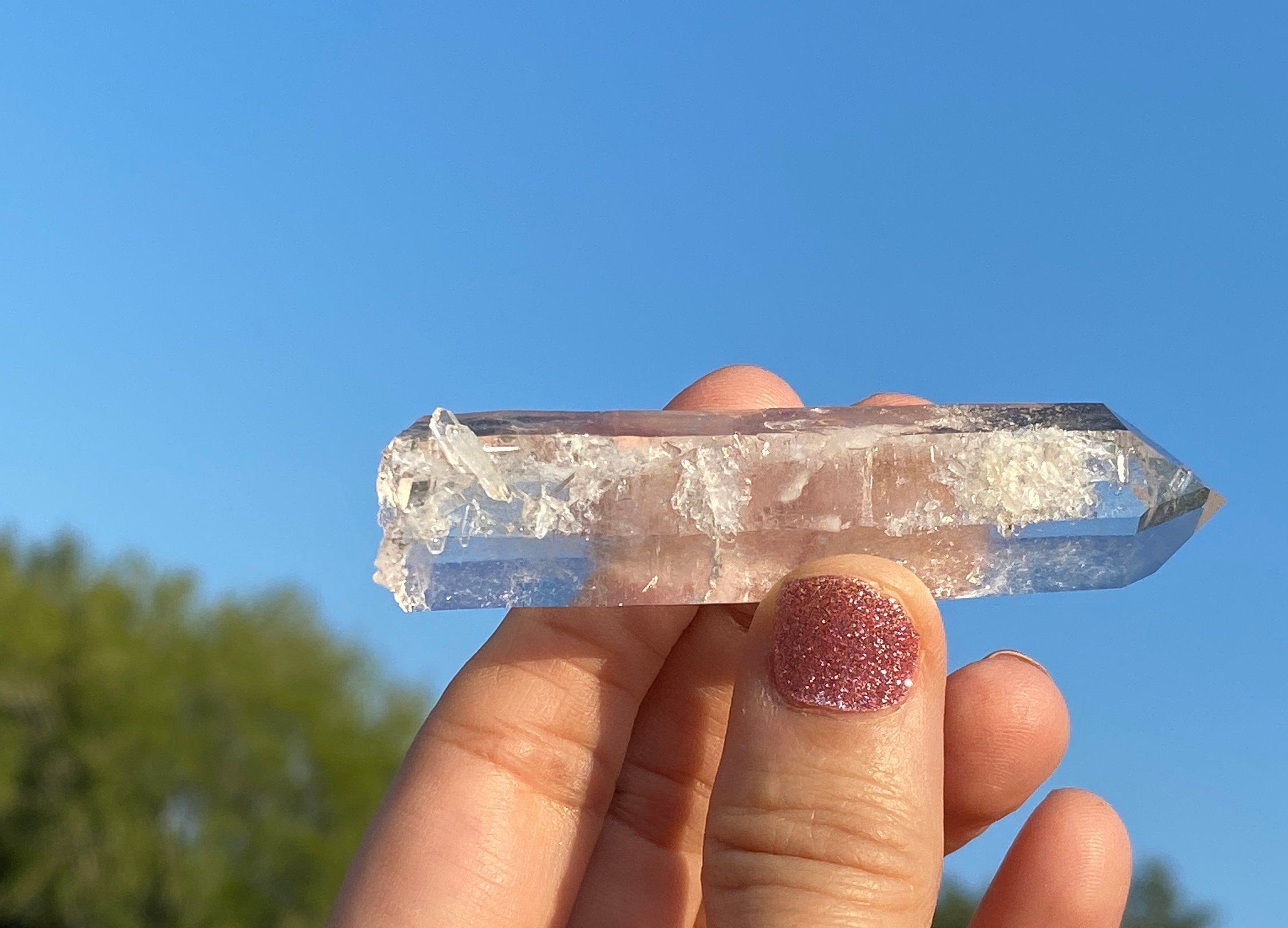 Quartz Crystal-Arkansas Quartz -Nice Point from Ron Coleman Mine - Healing Crystal