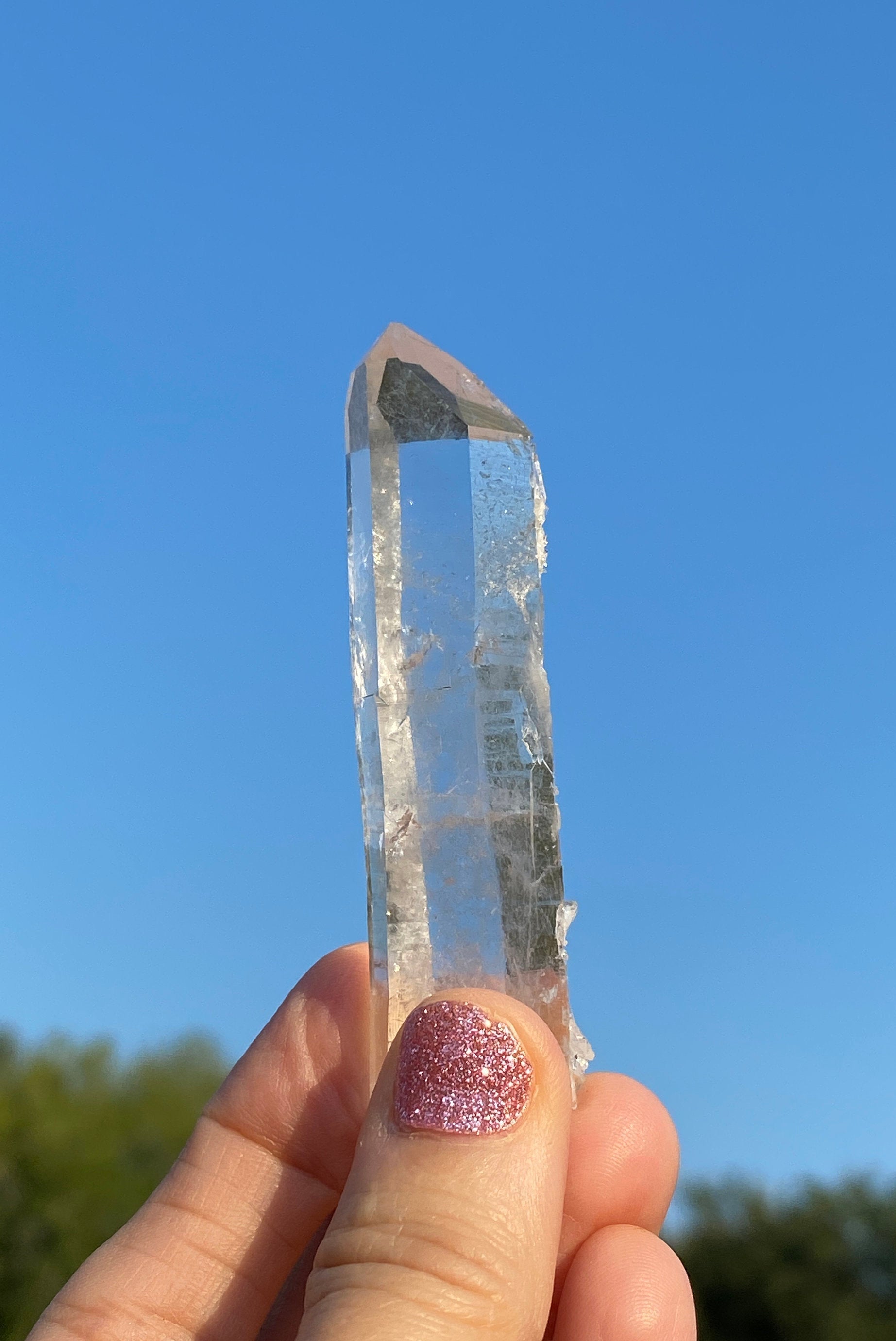 Quartz Crystal-Arkansas Quartz -Nice Point from Ron Coleman Mine - Healing Crystal
